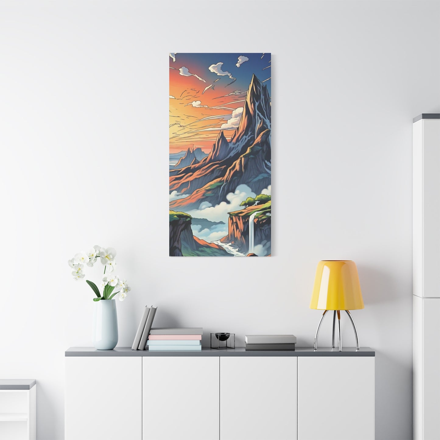 Stretched Canvas Art Print, Mountain Sunrise Landscape Decor, Wall Art for Home, Gift for Nature Lovers, Perfect for Living Room, [...]