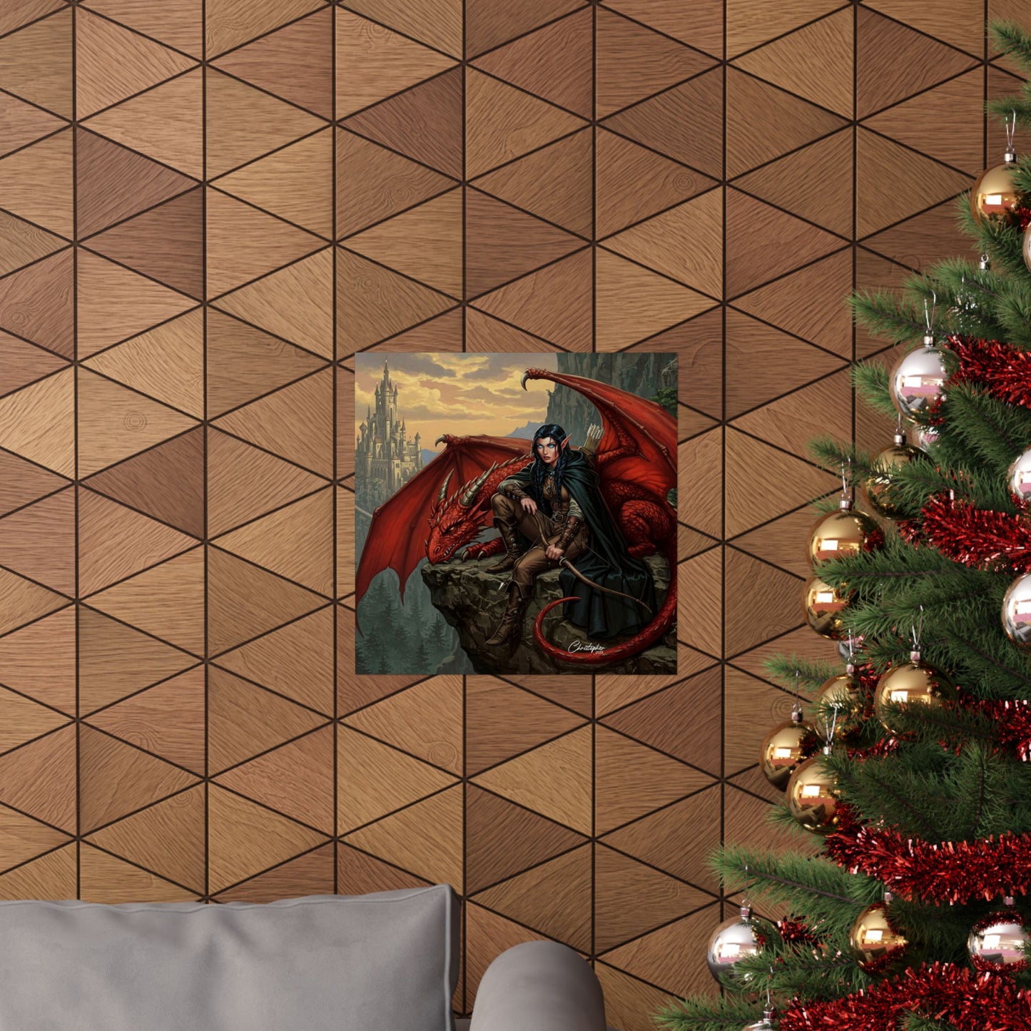 Fantasy Art Print, Wall Decor, Dragon Poster, Matte Finished Art, Gift for Fantasy Lovers, Home Decor, Fantasy Wall Art