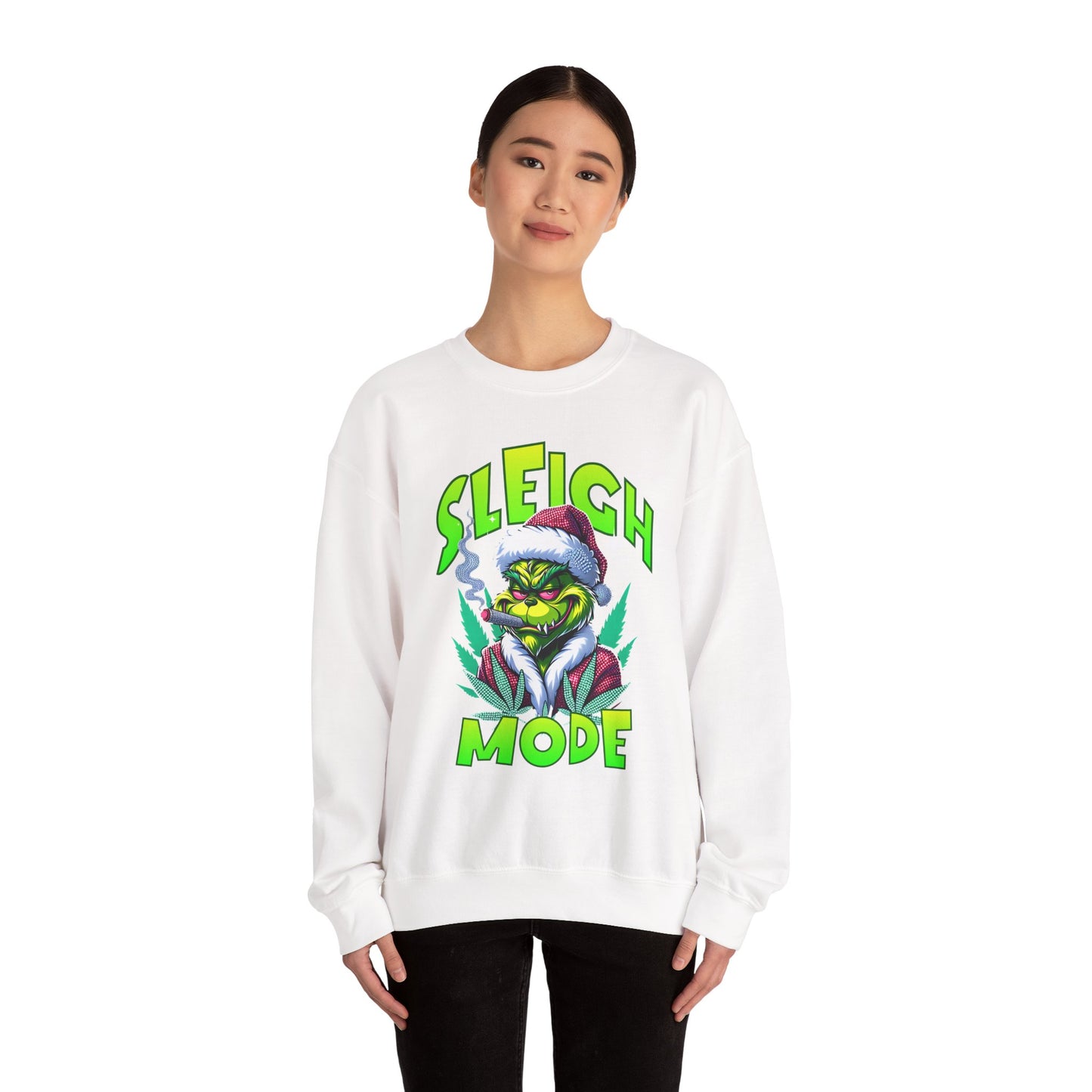 Sweatshirt — "Sleigh Mode" Grinch Holiday Crewneck