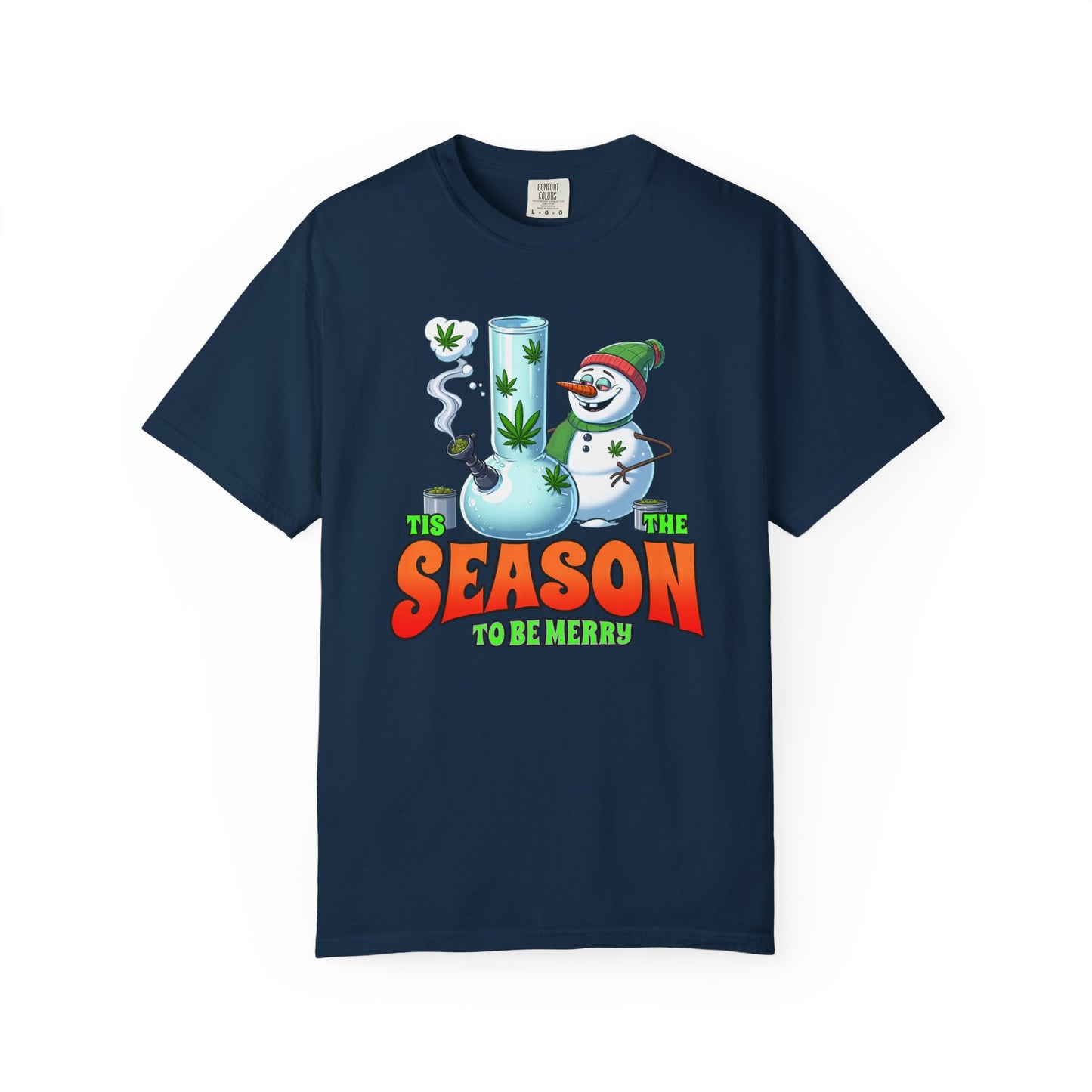 Holiday Cannabis Fun T-Shirt | Merry Season Tee, Unisex Gift, Party Apparel, 420 Friendly, Winter Social Wear