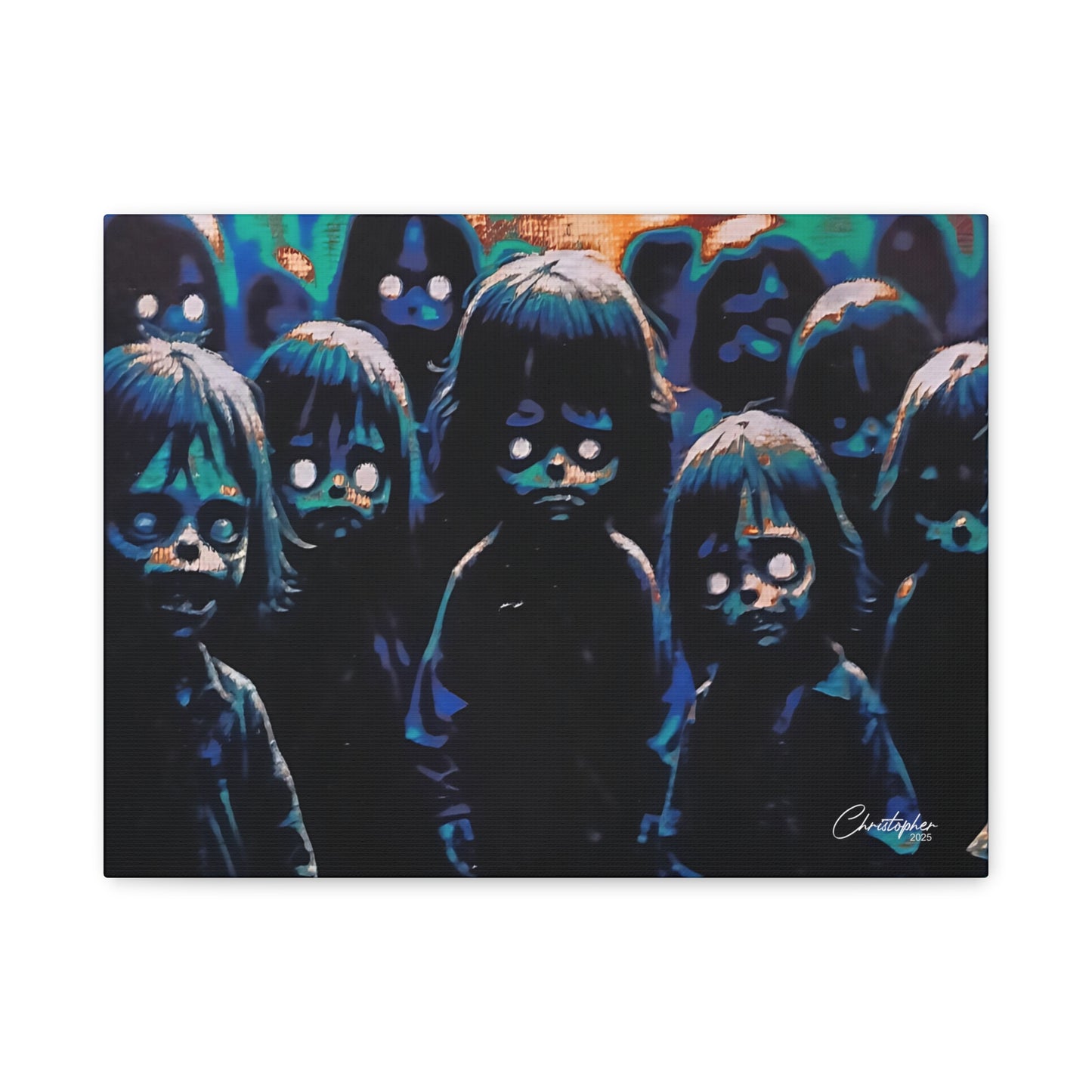 Original Laser Engraved Art, Full Wrapped Edges, Matte Canvas, Stretched, 1.25"