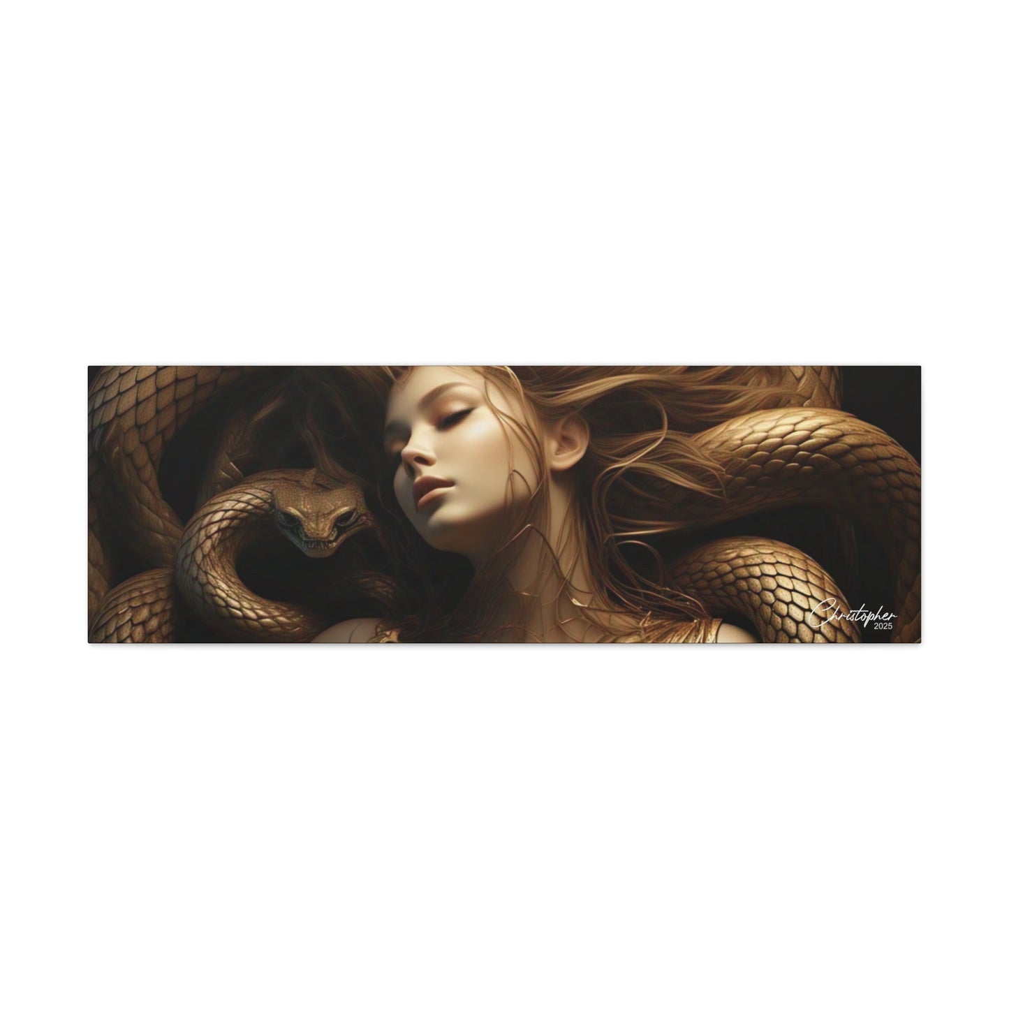 Goddess of Serpents Canvas Art - Stretched Matte Wall Decor
