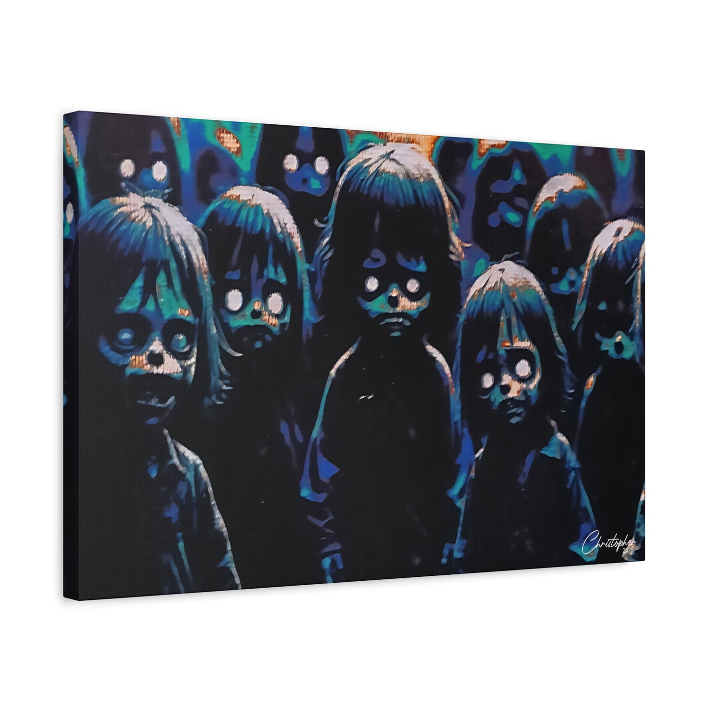 Original Laser Engraved Art, Full Wrapped Edges, Matte Canvas, Stretched, 1.25"