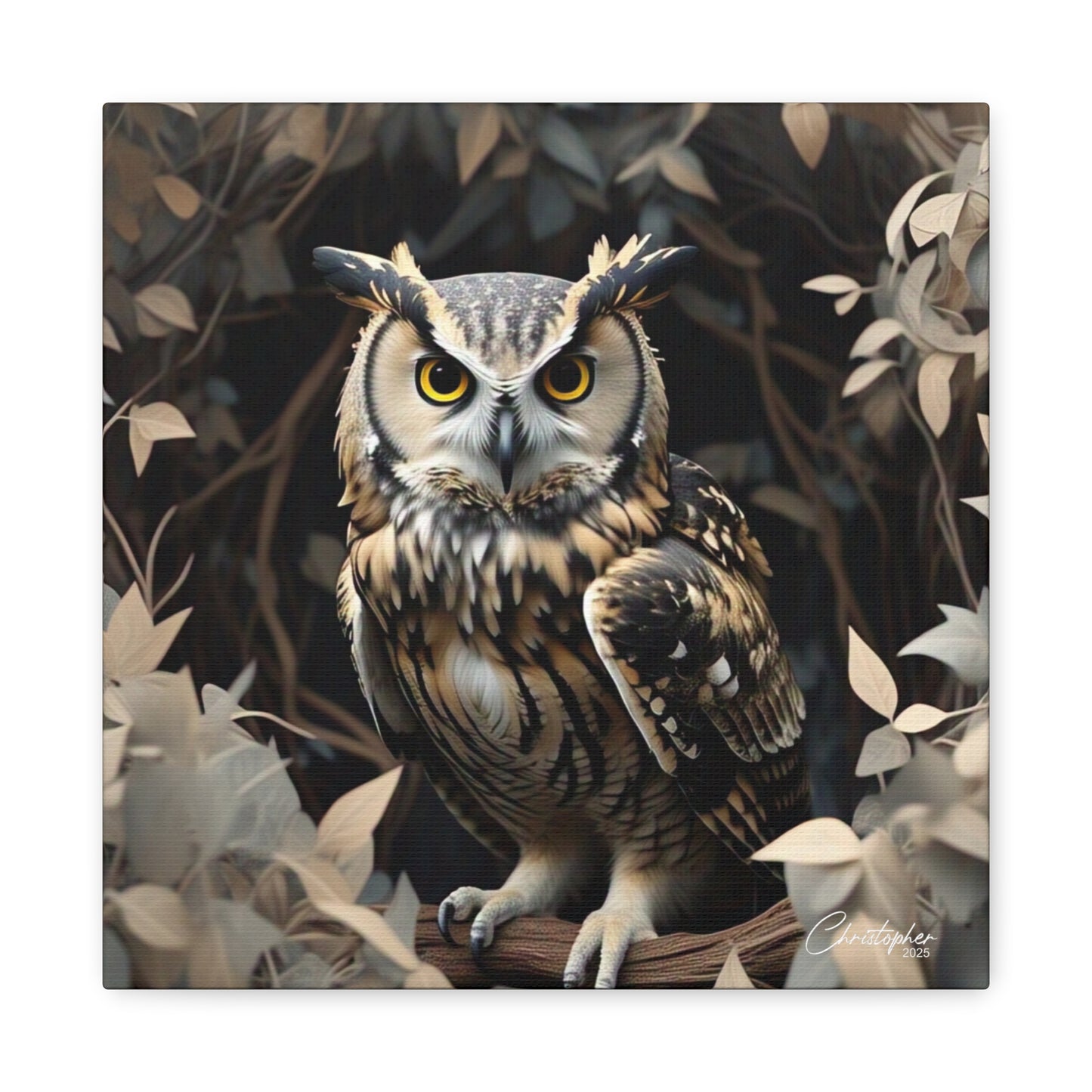 Realistic Owl Canvas Art - Nature Wall Decor for Home & Office
