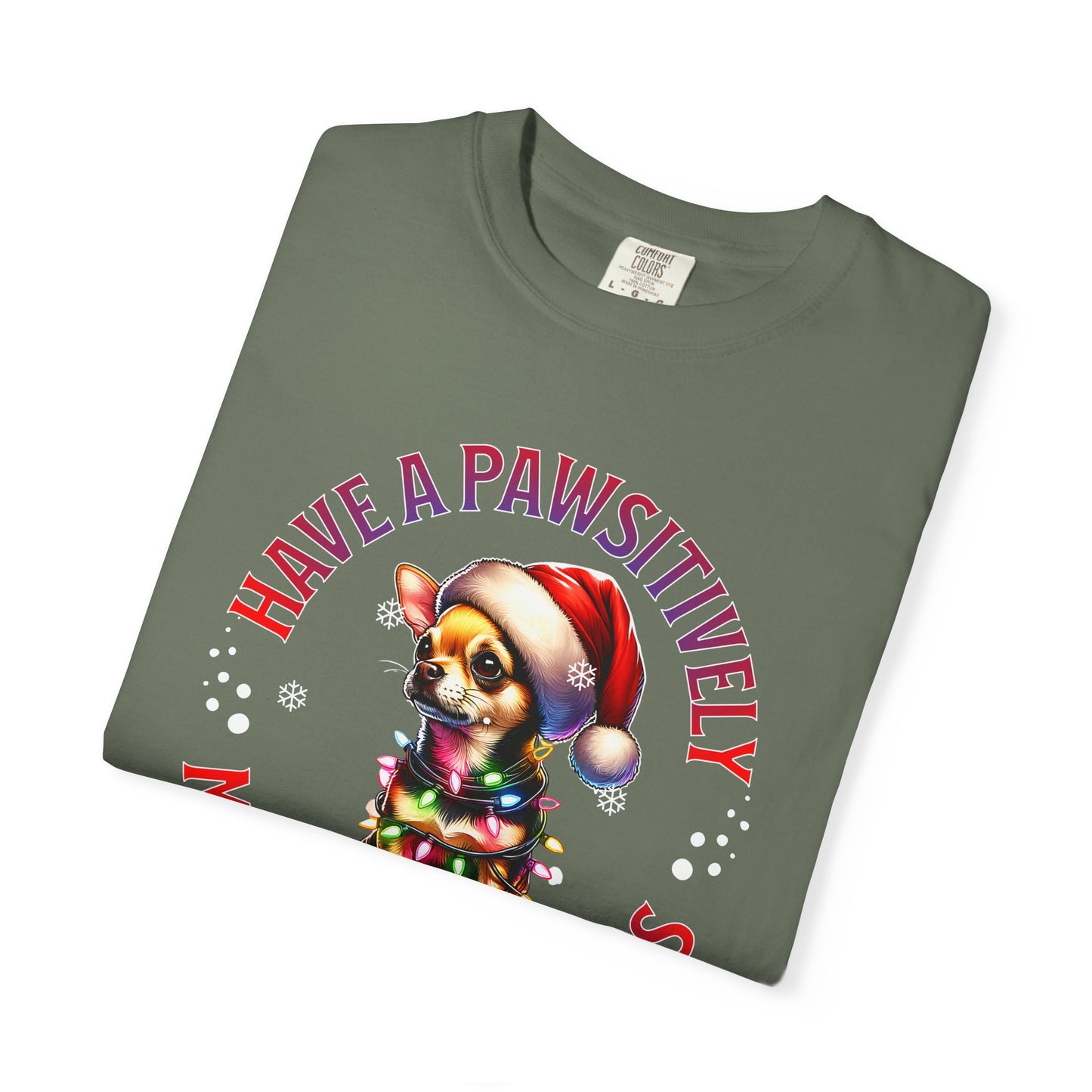 Christmas Puppy T-Shirt — “Have a Pawsitively Merry Christmas” Holiday Tee