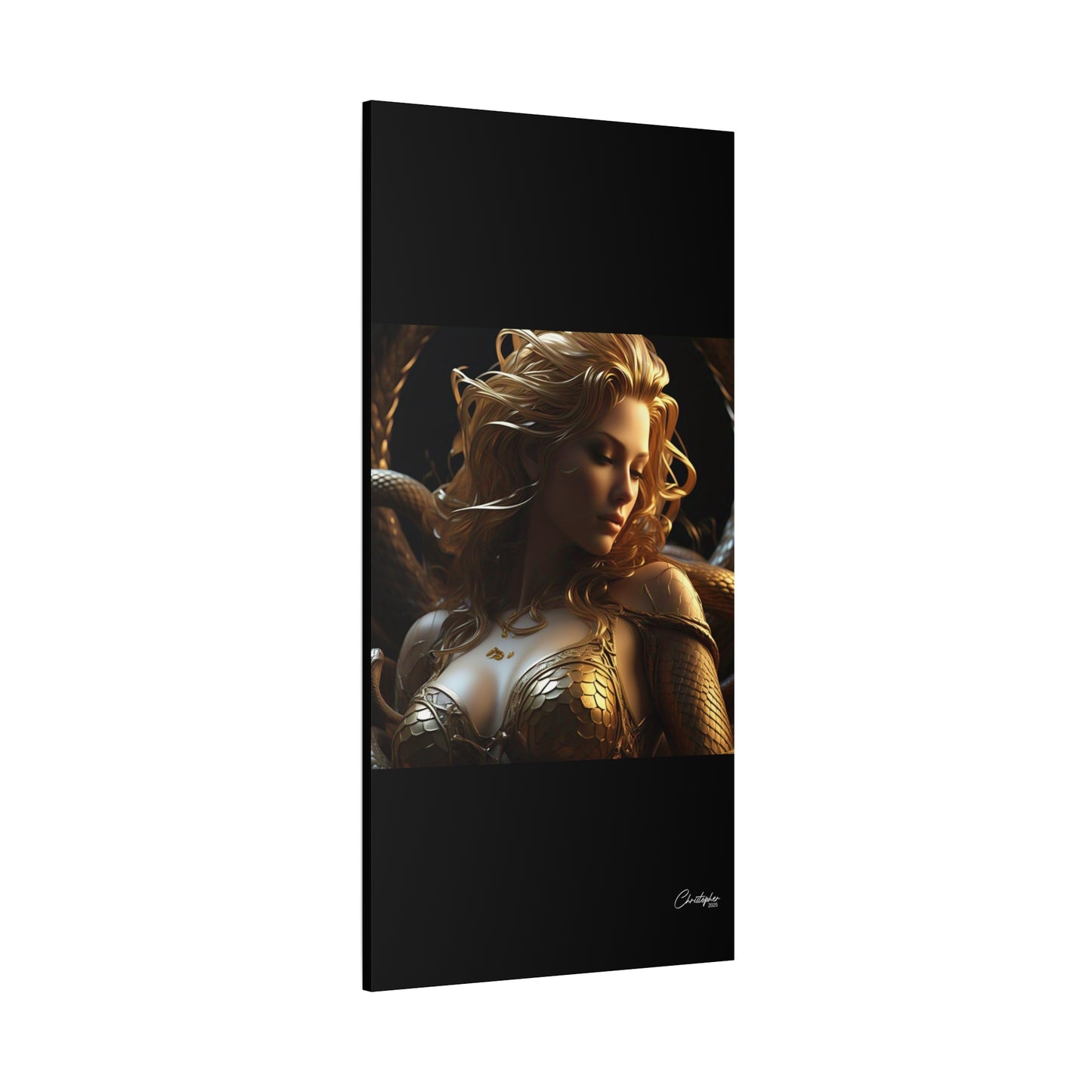 Fantasy Art Canvas Print - Serpent Goddess Home Decor