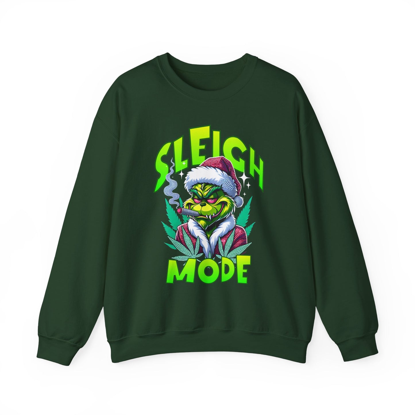 Sweatshirt — "Sleigh Mode" Grinch Holiday Crewneck
