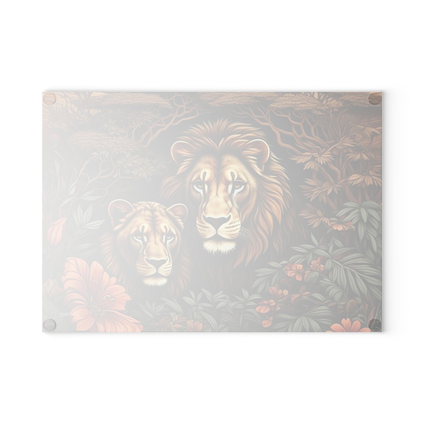 Wildlife-Themed Glass Cutting Board, Nature Lover Gift, Kitchen Decor, Animal Lover's Home Accents, Unique Housewarming Present