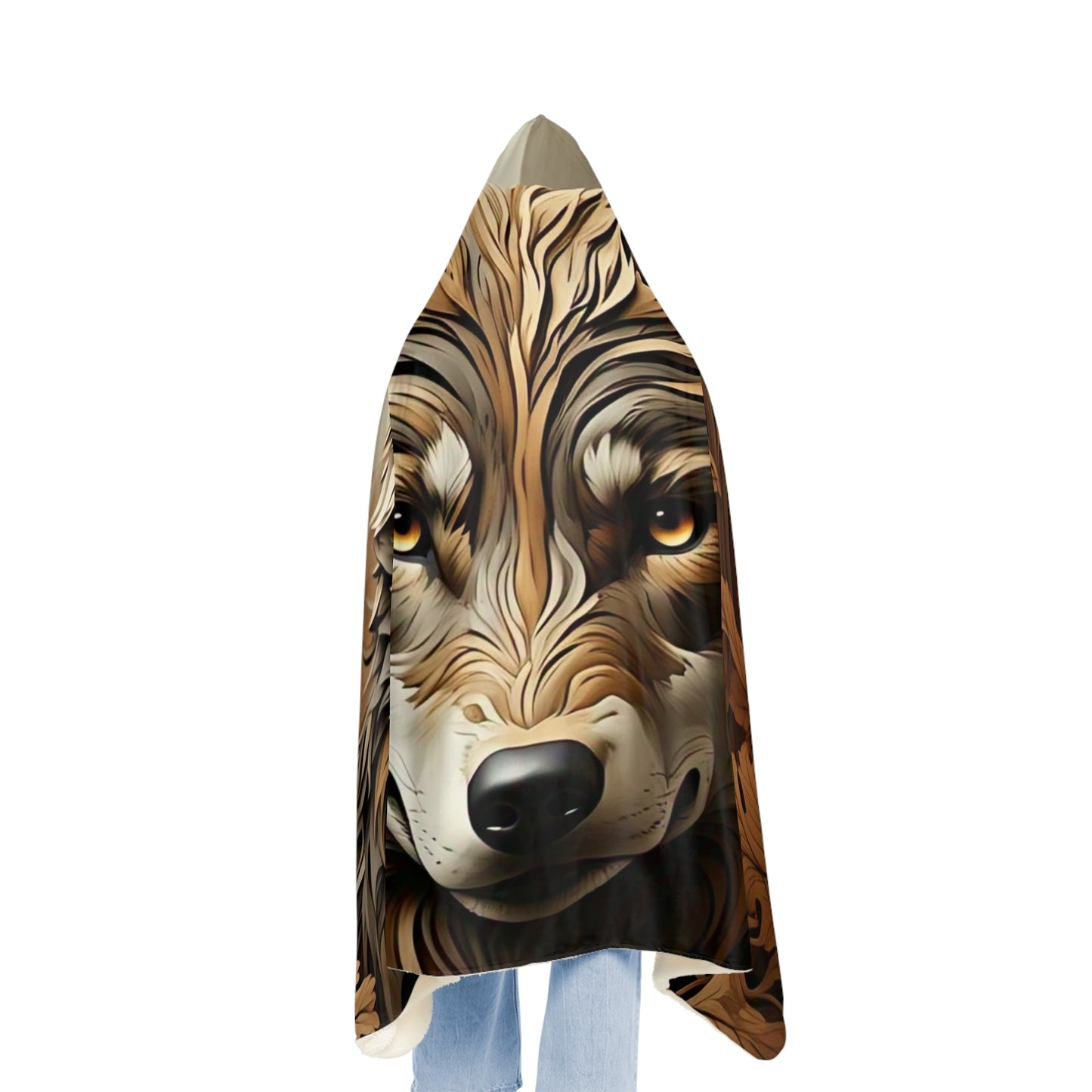 Cozy Wolf Snuggle Blanket, Warm Throw for Camping, Home Decor, Gifts for Nature Lovers, Fall Collectibles, Boho Style Blanket