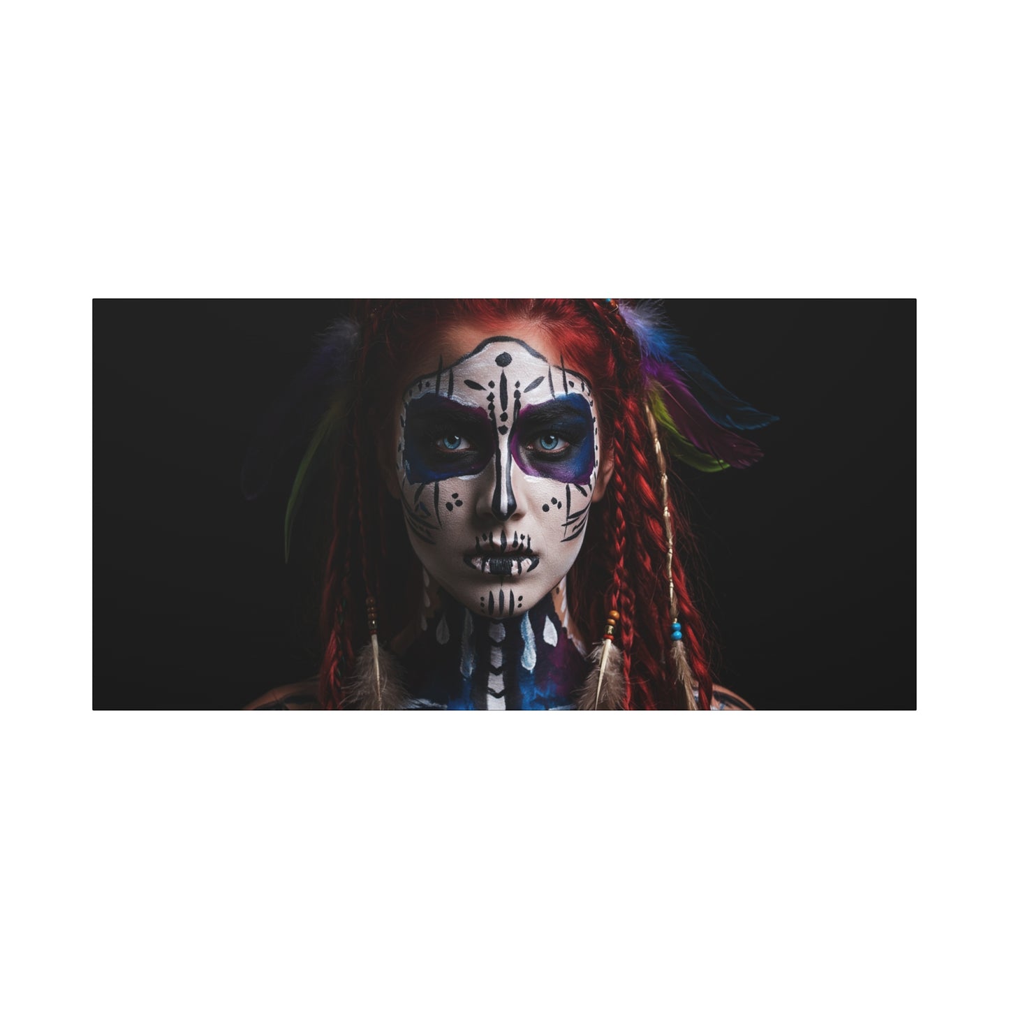 Colorful Tribal Art Canvas Print - Bohemian Home Decor