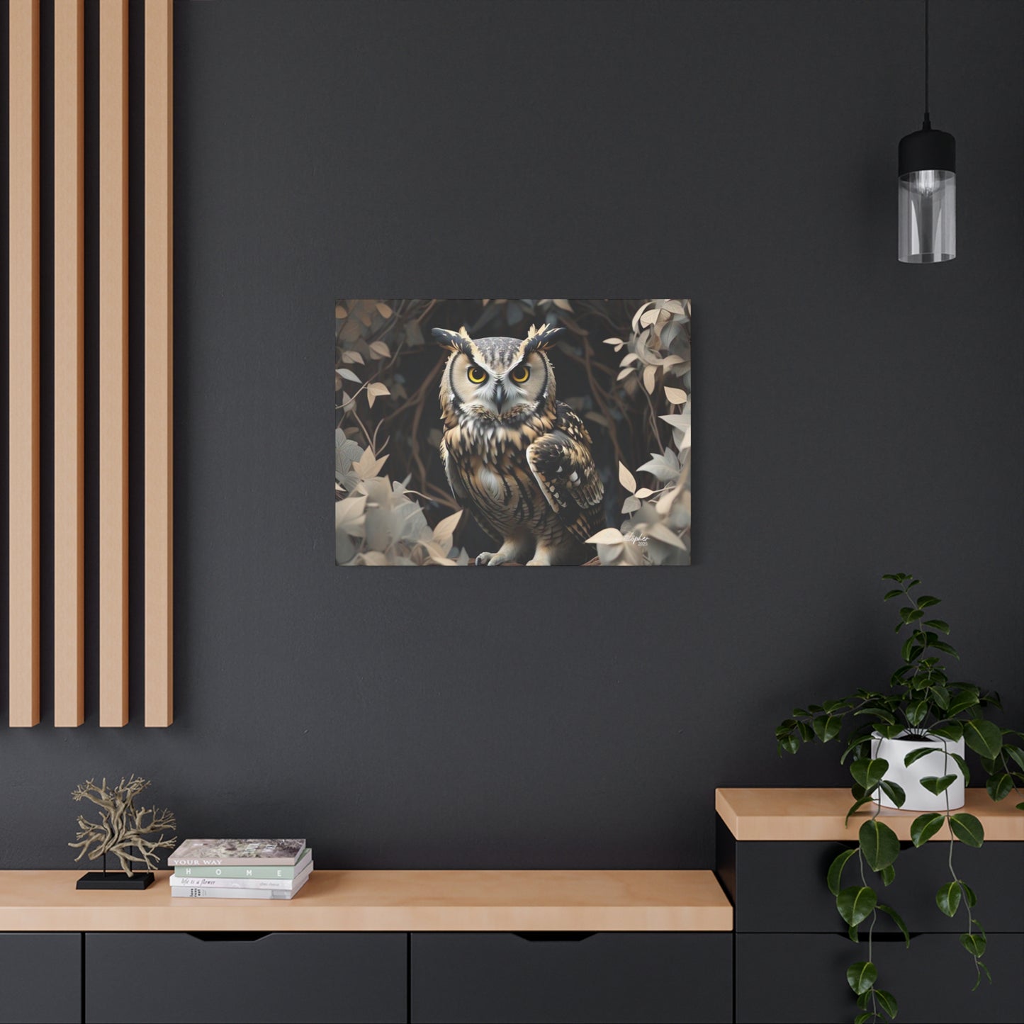 Realistic Owl Canvas Art - Nature Wall Decor for Home & Office