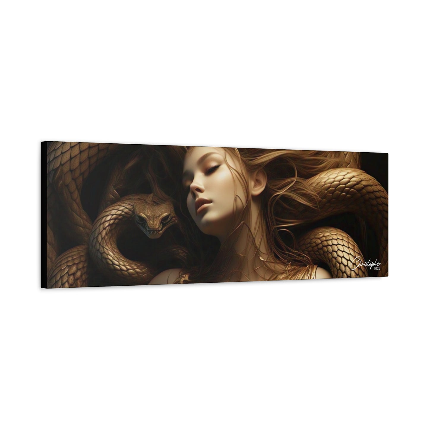 Goddess of Serpents Canvas Art - Stretched Matte Wall Decor