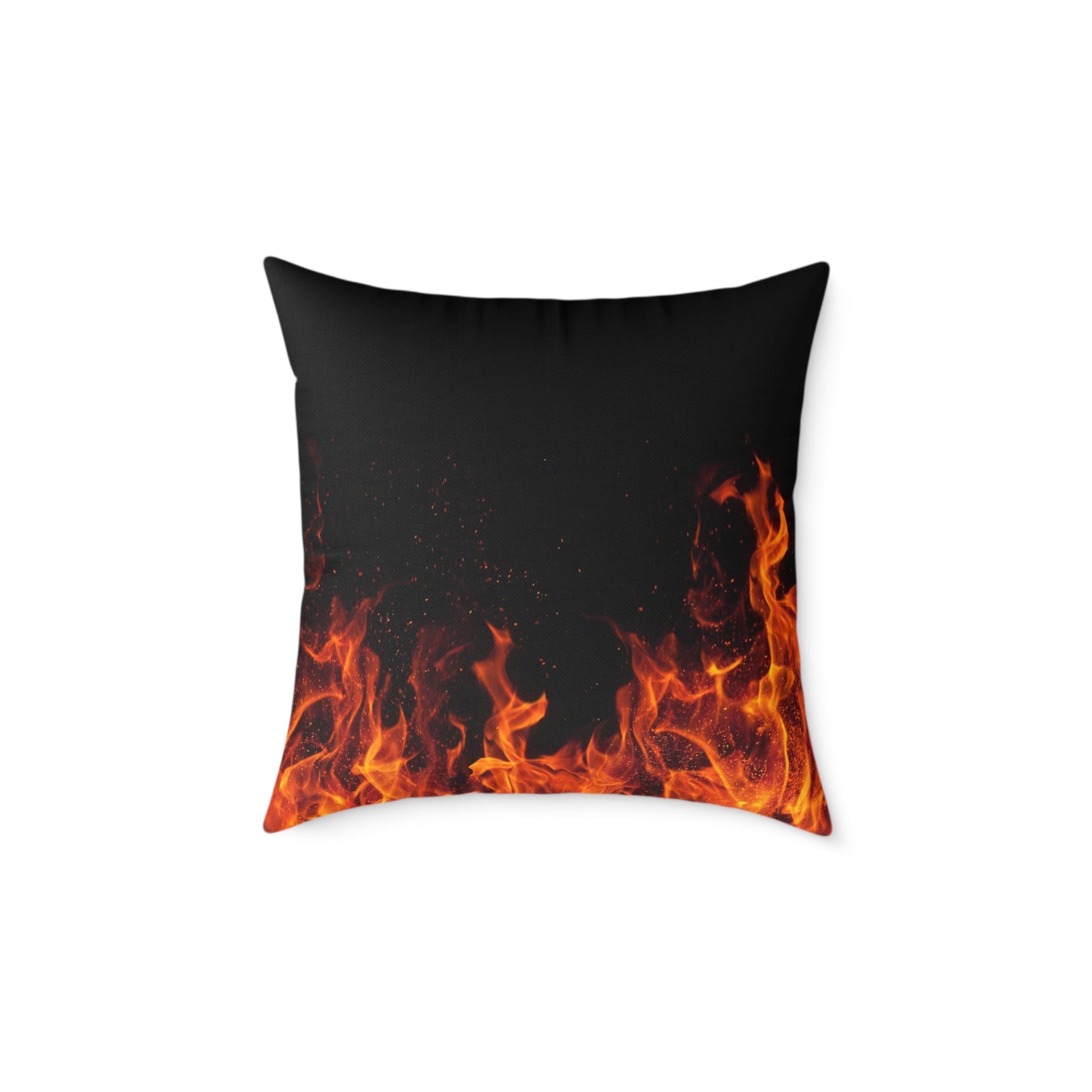 Fiery Flames Square Pillow, Decorative Throw Pillow, Cozy Living Room Accent, Unique Gift, Home Decor for Fire Lovers