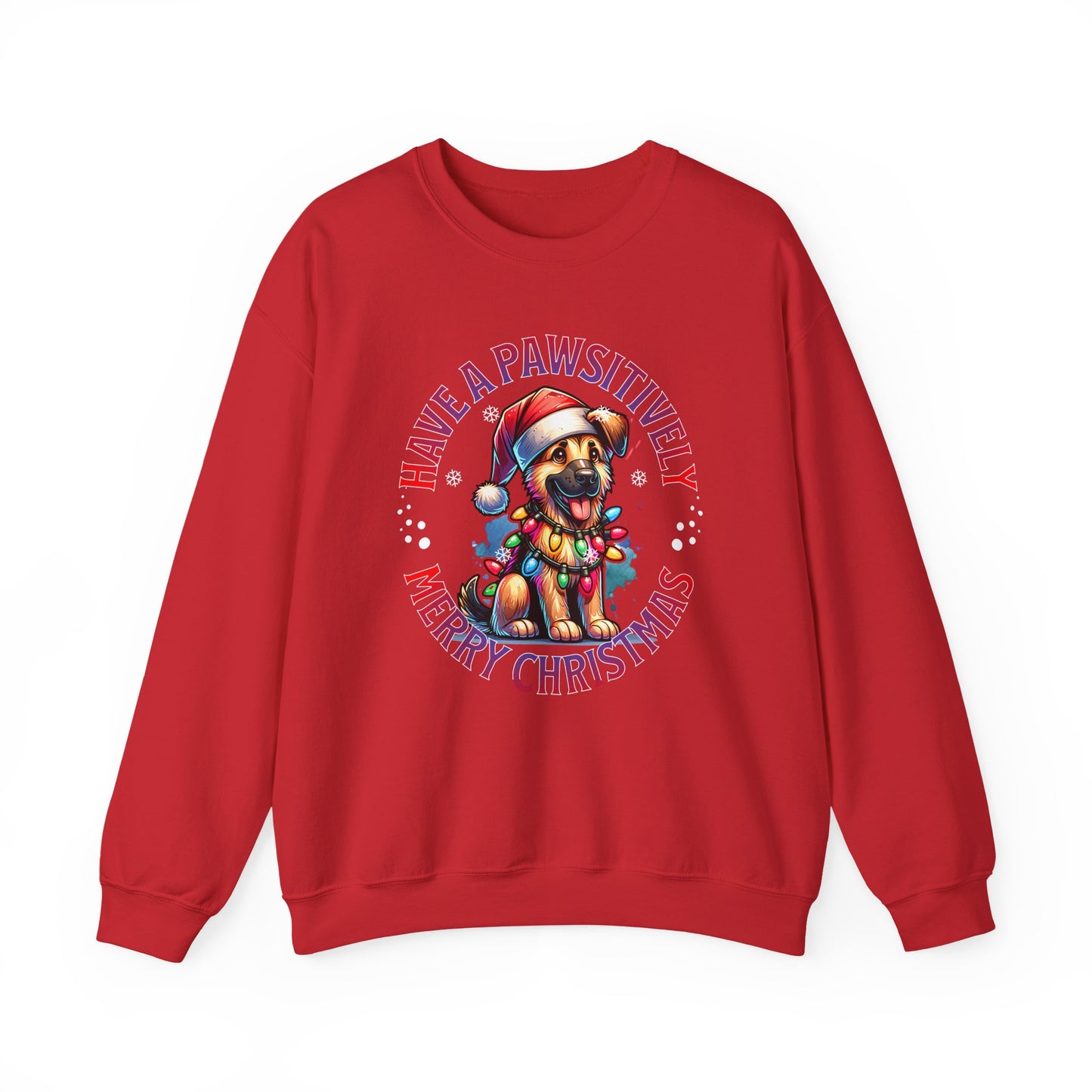 Christmas German Shepard Sweatshirt – "Have a Pawsitively Merry Christmas" Crewneck