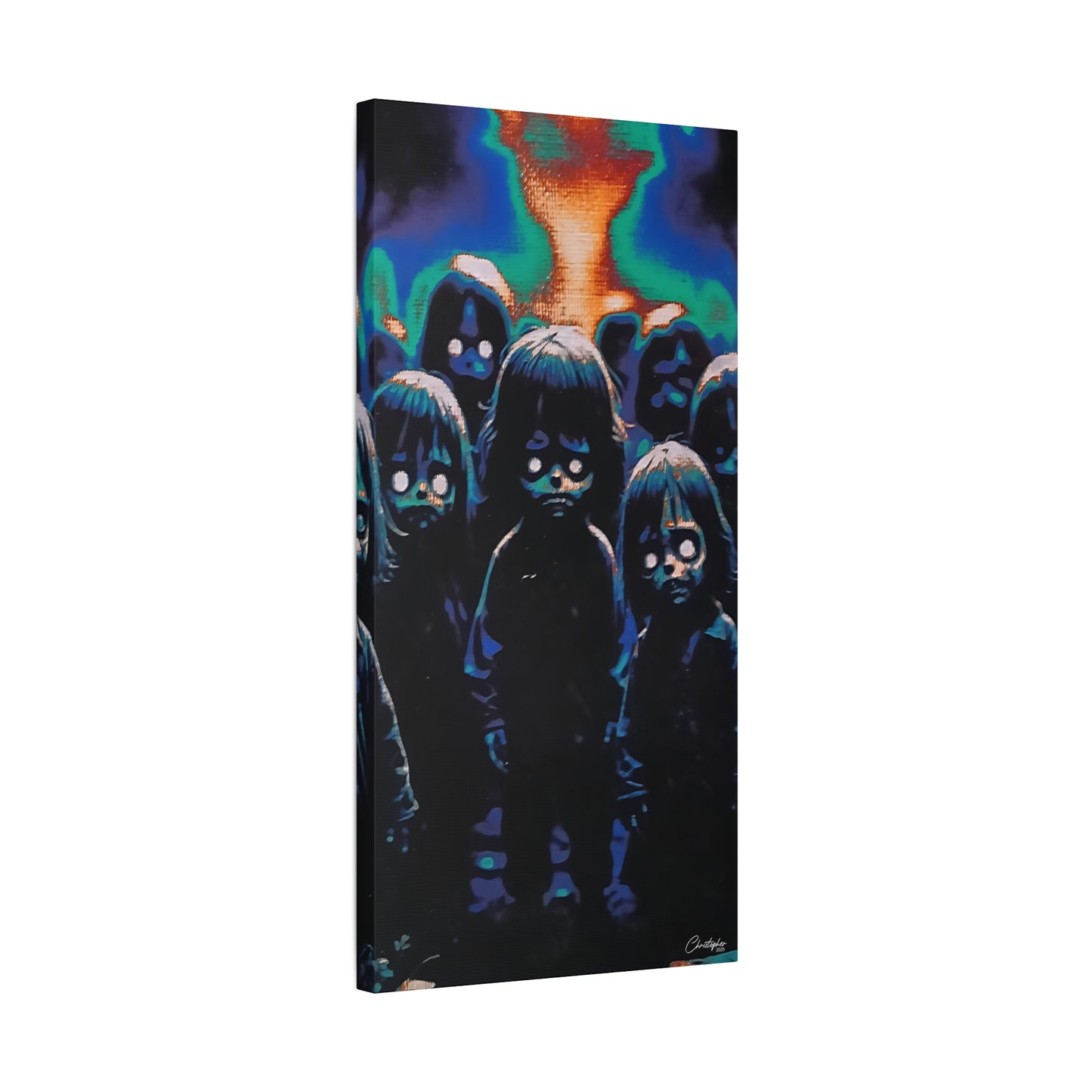 Original Laser Engraved Art, Full Wrapped Edges, Matte Canvas, Stretched, 1.25"