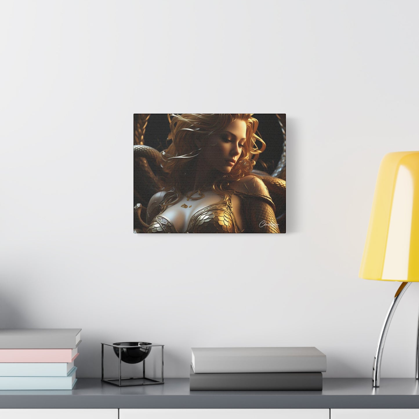 Fantasy Art Canvas Print - Serpent Goddess Home Decor