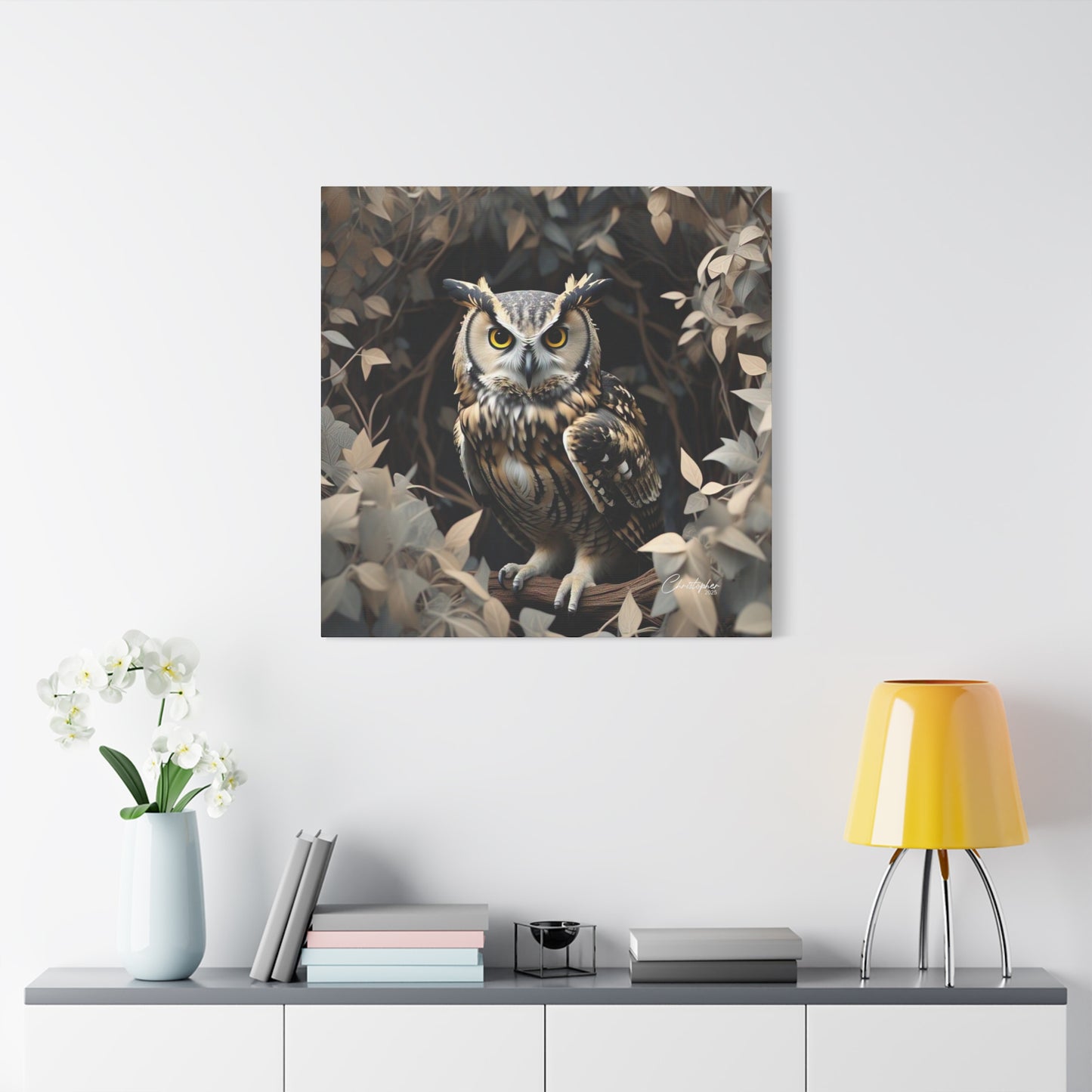 Realistic Owl Canvas Art - Nature Wall Decor for Home & Office