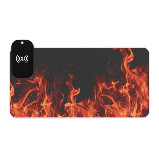 Inferno LED Gaming Mouse Pad with Wireless Charging — Inferno