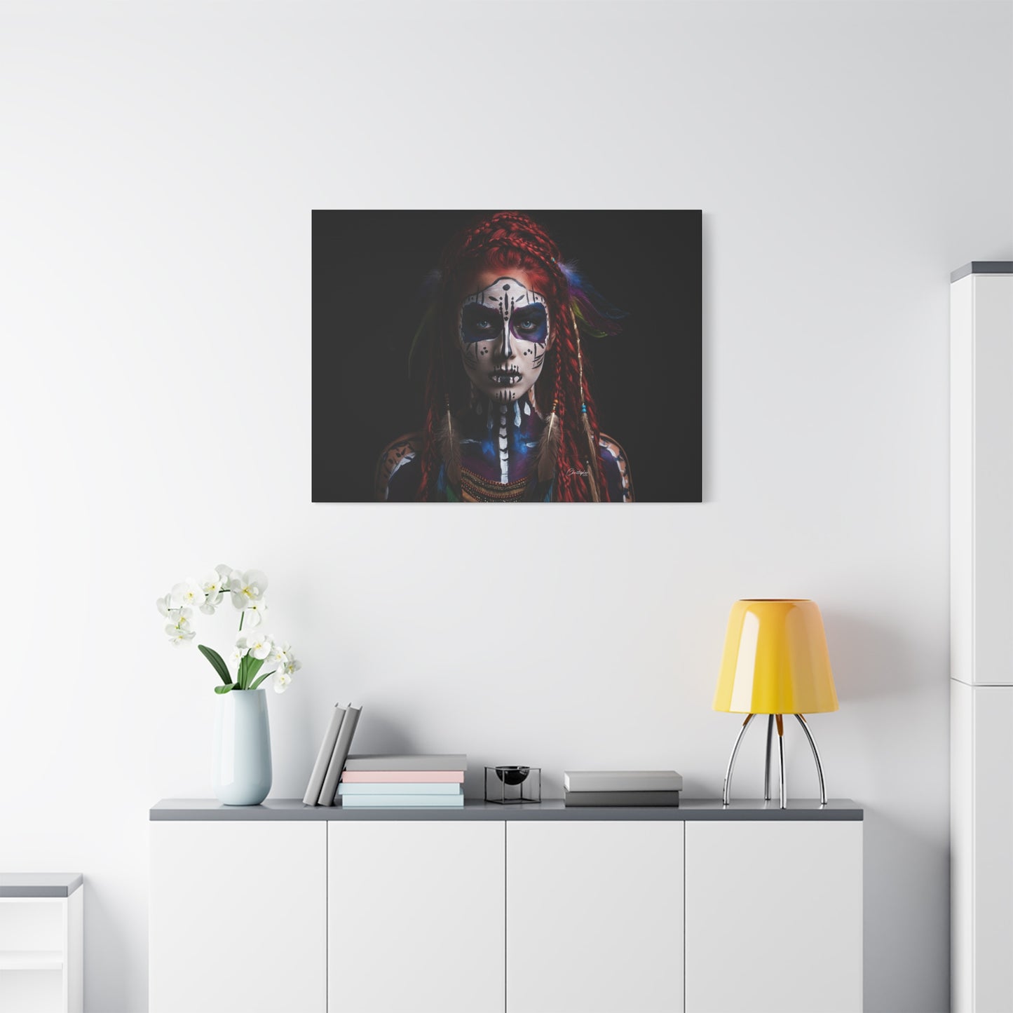 Colorful Tribal Art Canvas Print - Bohemian Home Decor