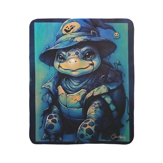 Original Laser Engraved Art ,Fleece Sherpa Blanket