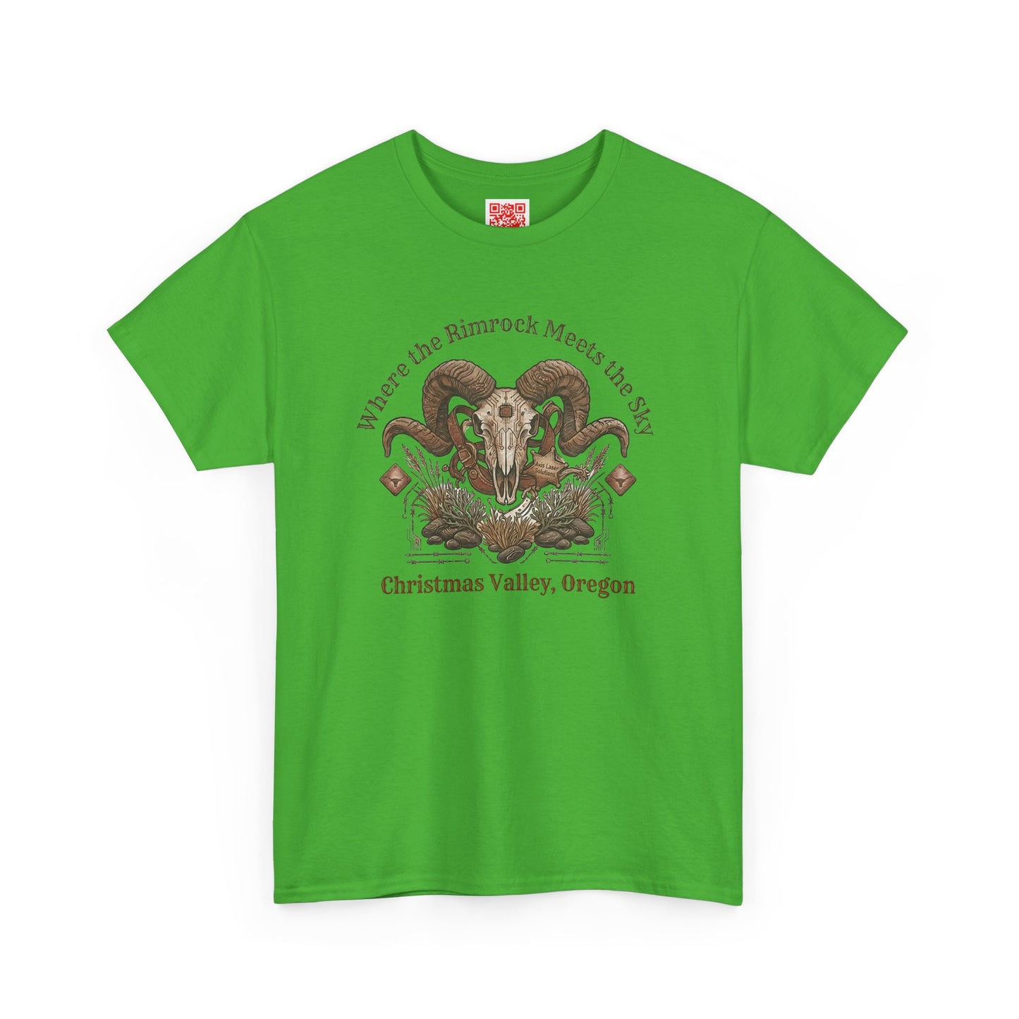 Ram Skull Graphic Tee Double Sided — 'Chestnut Valley, Oregon' Vintage Occult Shirt