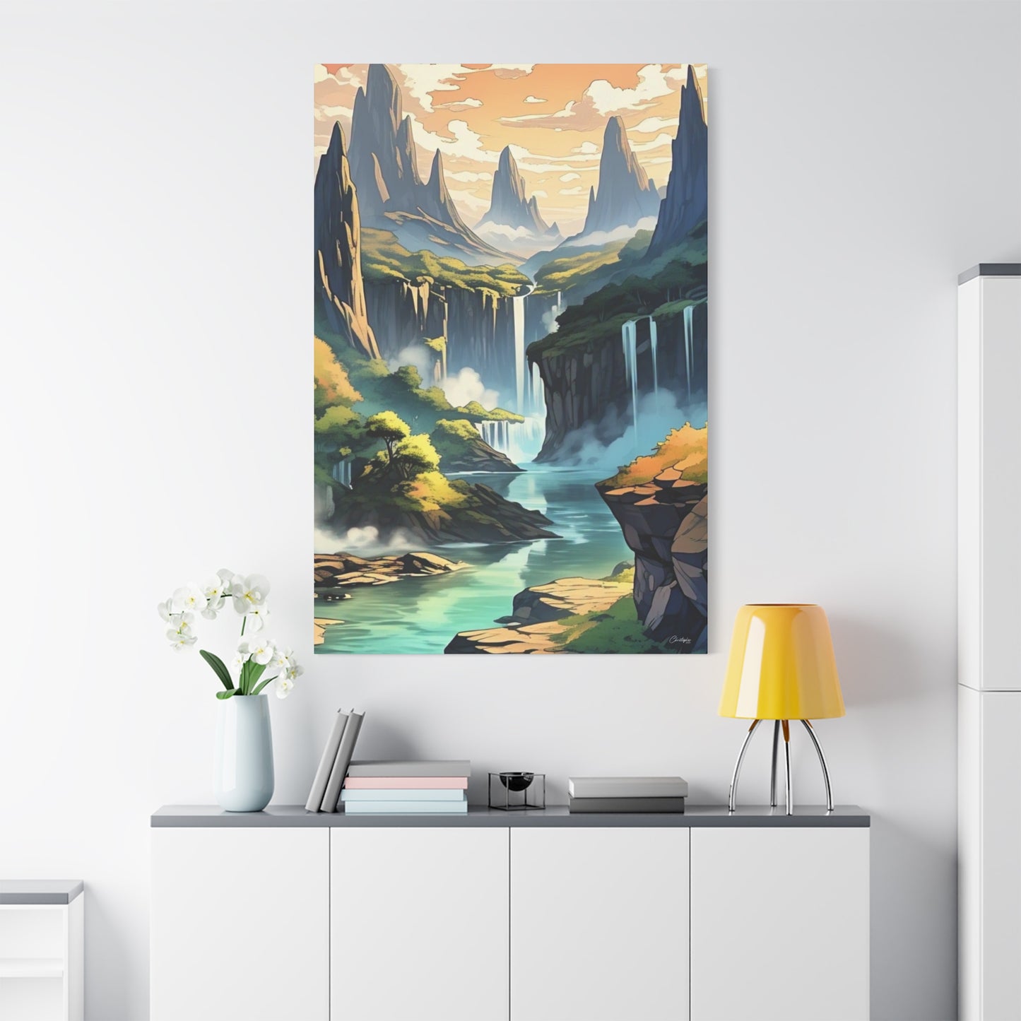 Serene Landscape Canvas Wall Art, Nature Home Decor, Tranquil Living Room Accent, Gift for Nature Lovers, Gallery Wall Piece