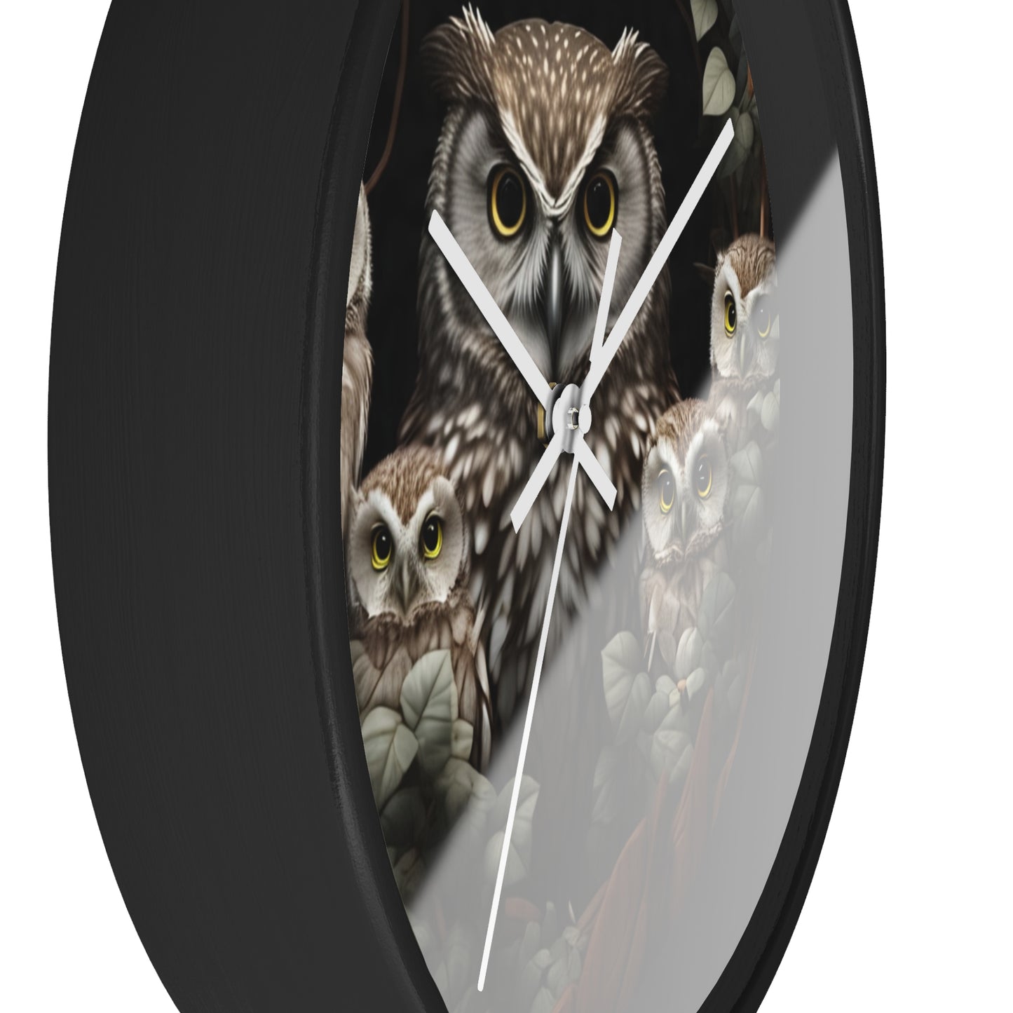 Charming Owl Family Wall Clock, Cute Owl Decor, Nature Lover Gift, Woodland Home Decor, Perfect for Kids Rooms or Bird Enthusiasts