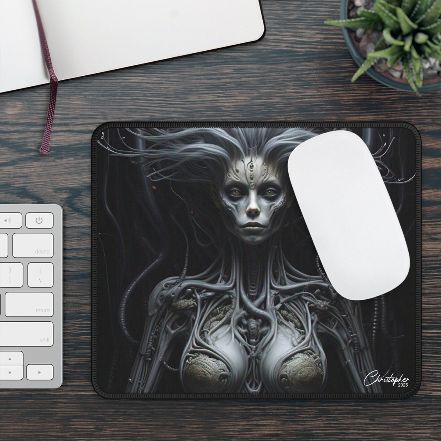 Futuristic Gaming Mouse Pad, Cyberpunk Desk Accessory, Gamer Gift, Sci-Fi Home Decor, Video Game Accessories, Unique Gaming Setup