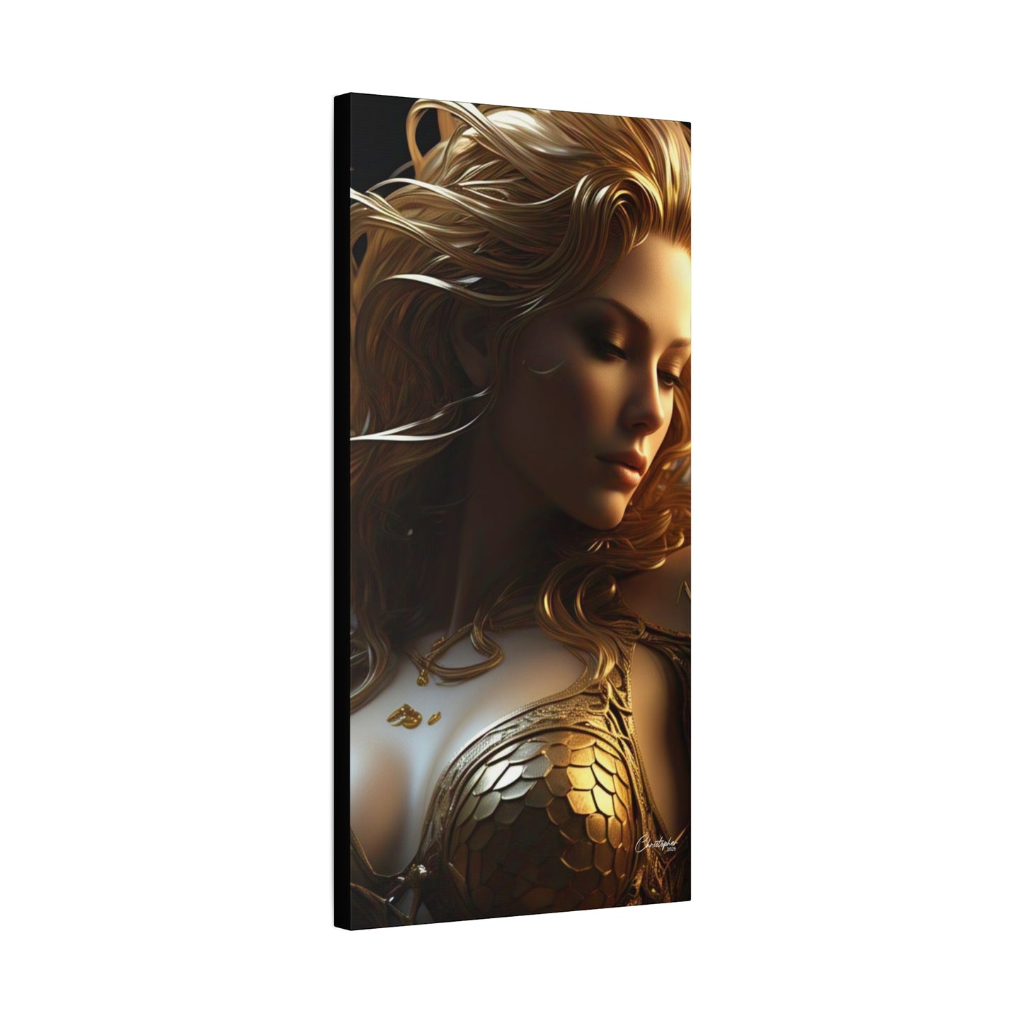 Fantasy Art Canvas Print - Serpent Goddess Home Decor