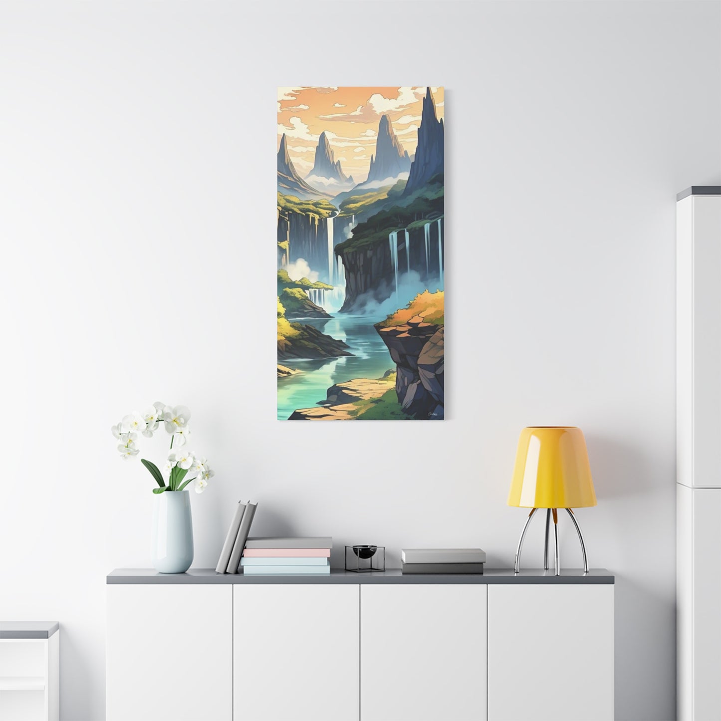 Serene Landscape Canvas Wall Art, Nature Home Decor, Tranquil Living Room Accent, Gift for Nature Lovers, Gallery Wall Piece