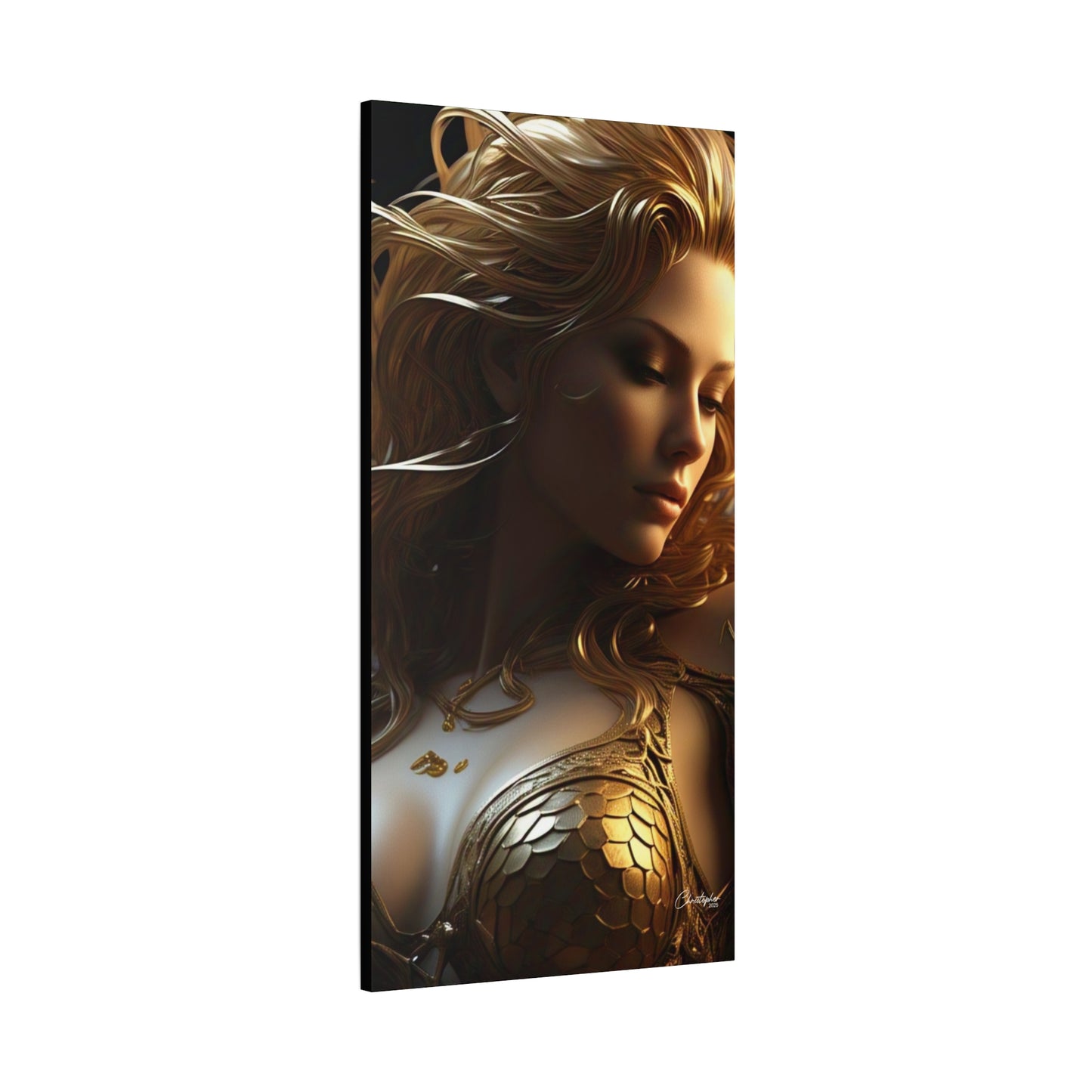 Fantasy Art Canvas Print - Serpent Goddess Home Decor