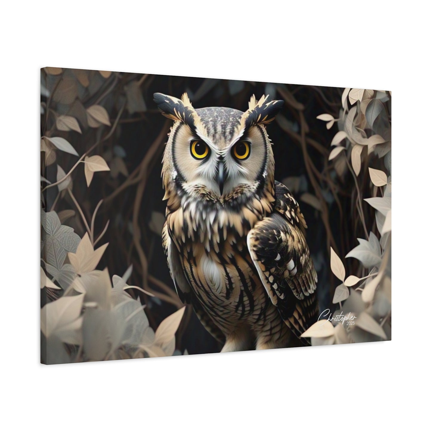 Realistic Owl Canvas Art - Nature Wall Decor for Home & Office