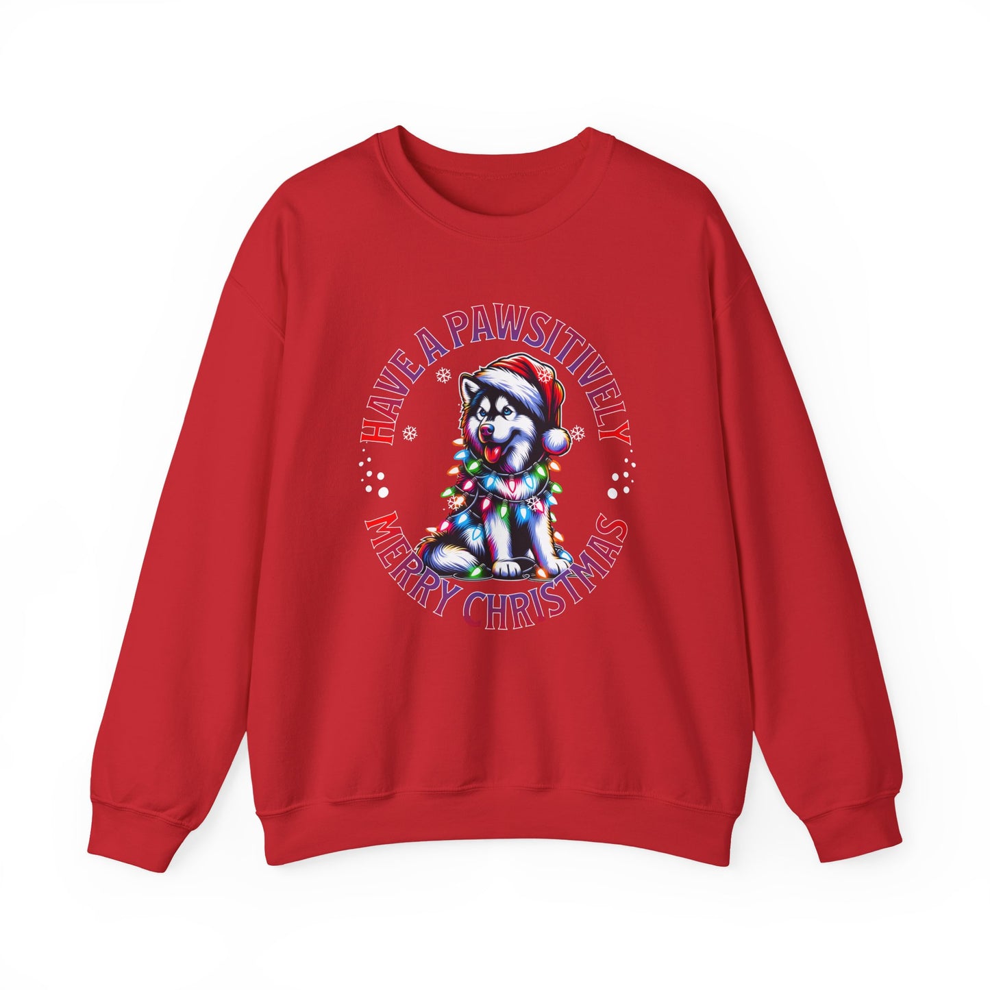 Christmas Puppy Sweatshirt — "Have a Pawsitively Merry Christmas" Holiday Crewneck