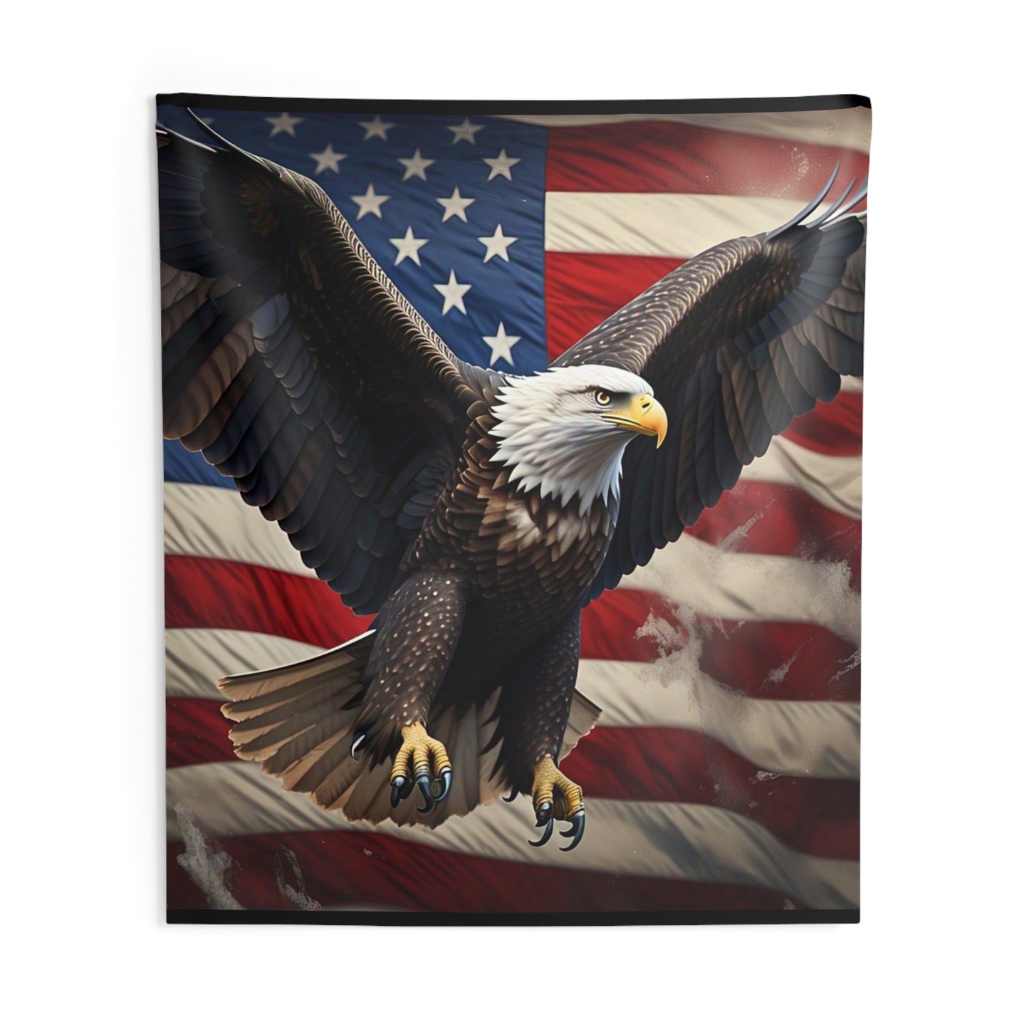 American Bald Eagle Wall Tapestry – Patriotic USA Flag Home Decor