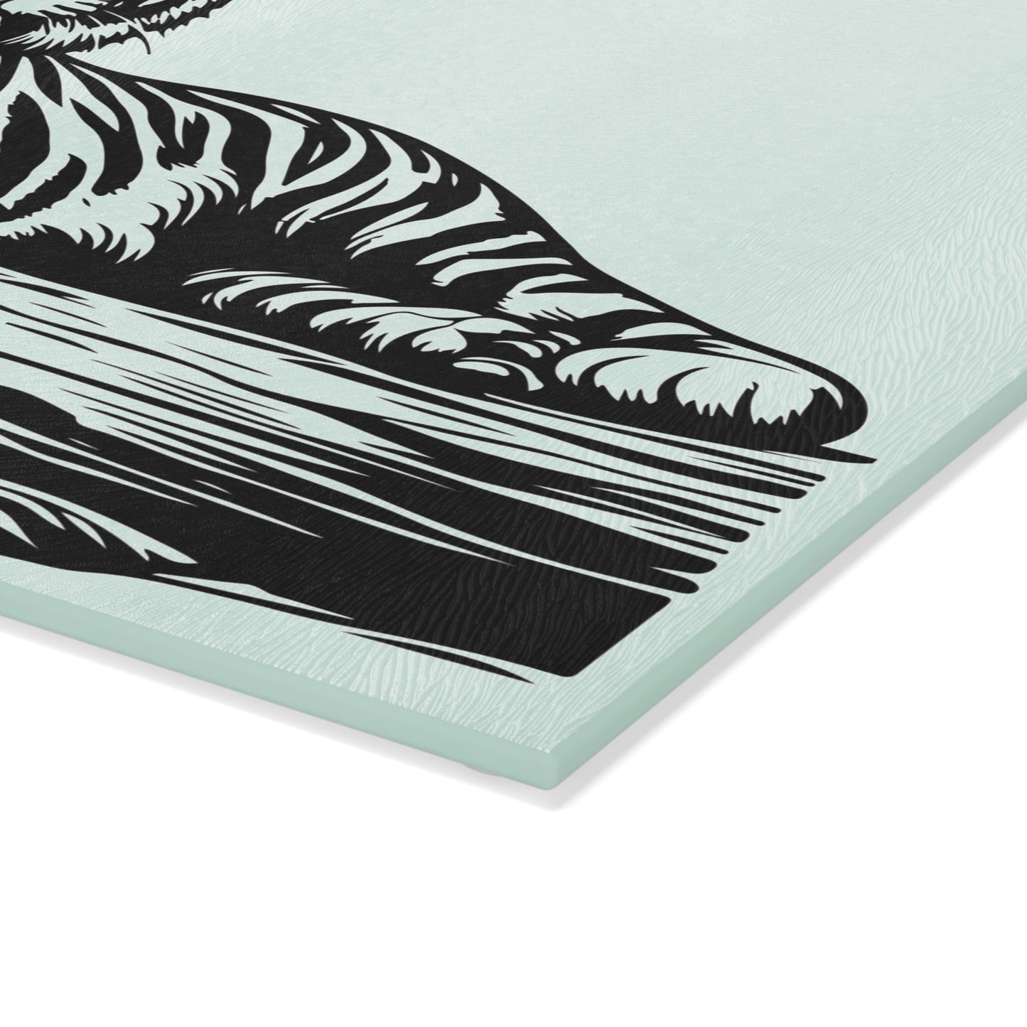 Elegant Tiger Glass Cutting Board | Perfect for Home Chefs & Wildlife Lovers