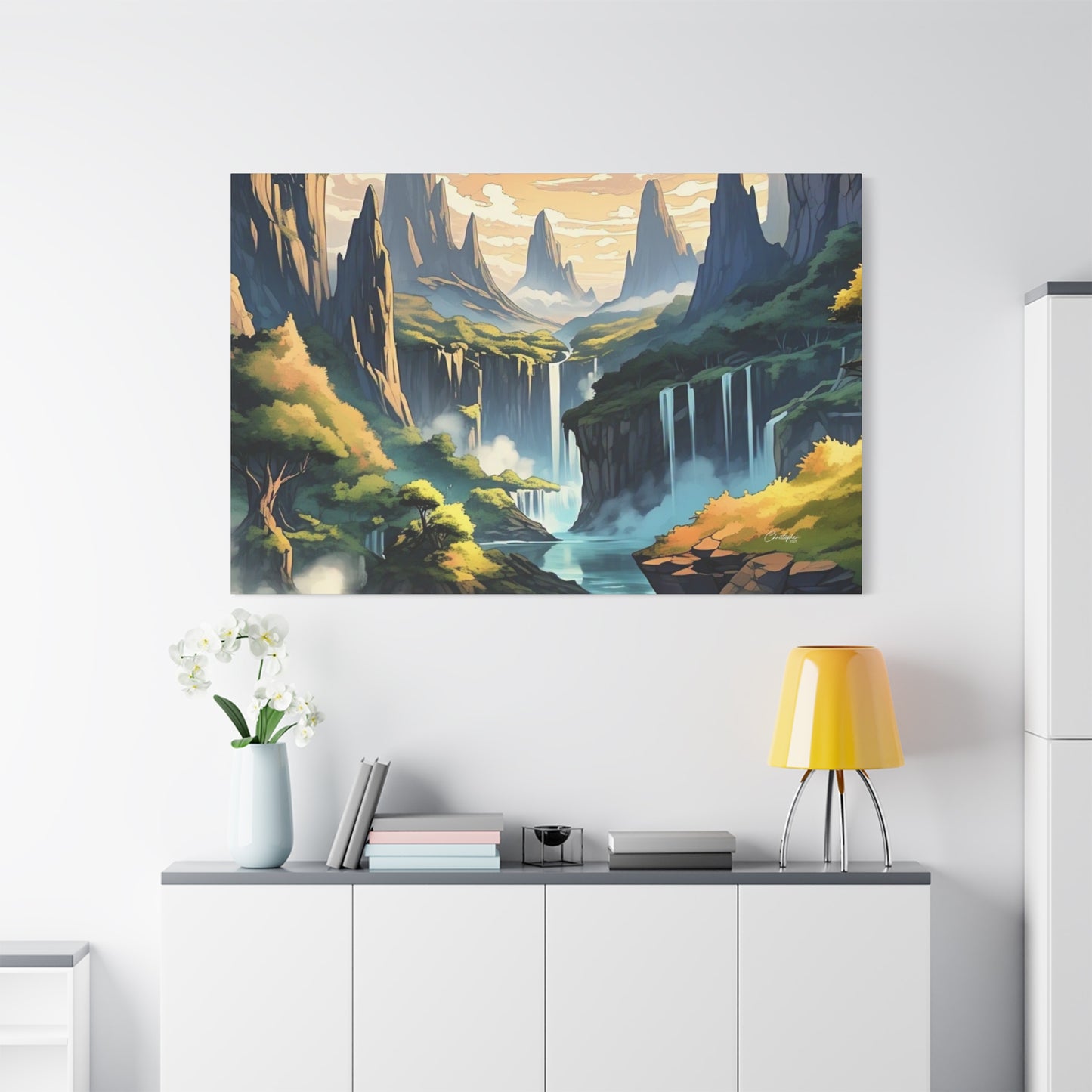 Serene Landscape Canvas Wall Art, Nature Home Decor, Tranquil Living Room Accent, Gift for Nature Lovers, Gallery Wall Piece