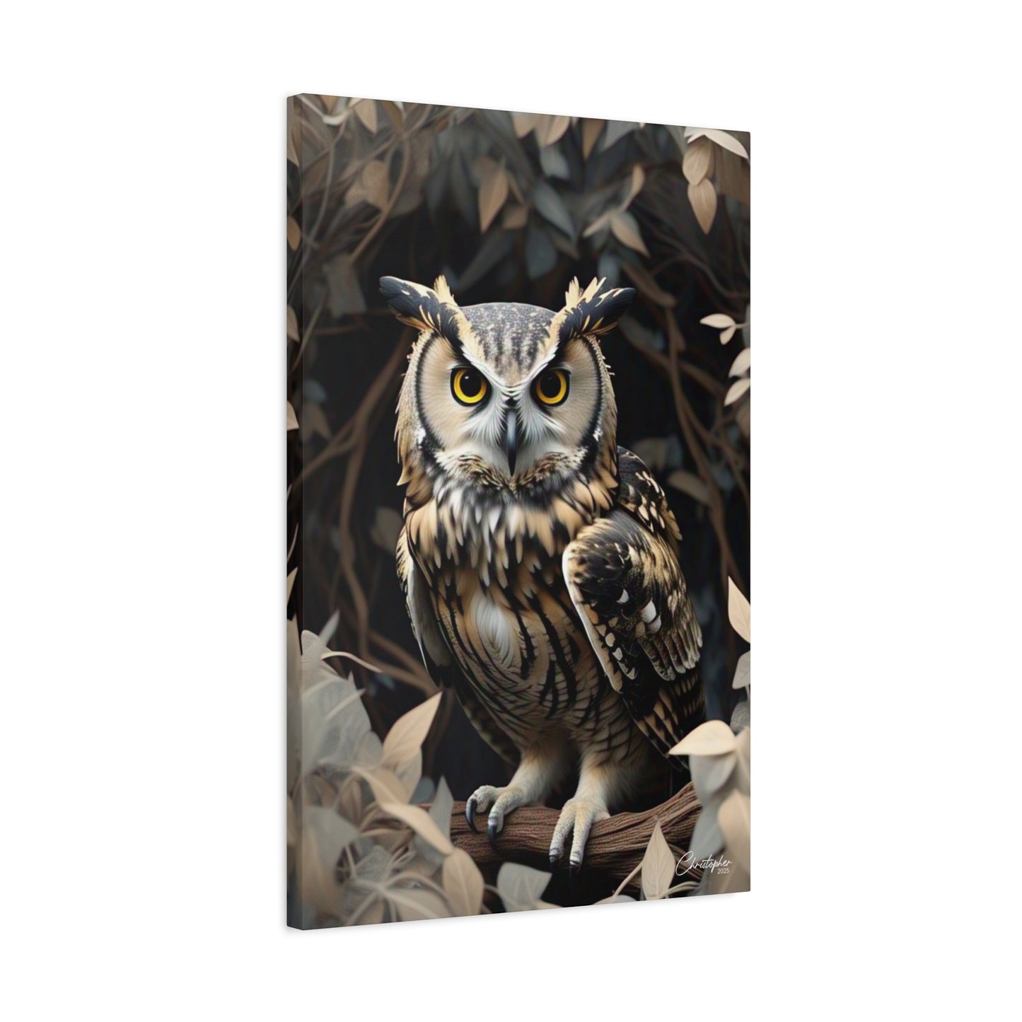 Realistic Owl Canvas Art - Nature Wall Decor for Home & Office