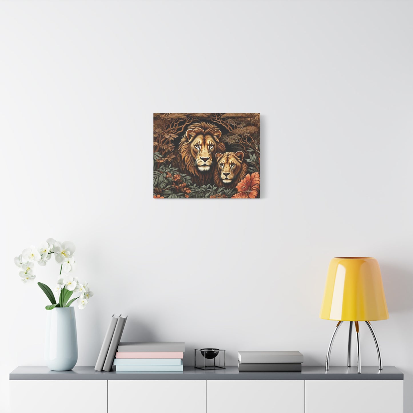 Majestic Lion Family Canvas Wall Art, Animal Lovers Decor, Wildlife Home Accent, Gift for Nature Enthusiasts, Meaningful Family Art