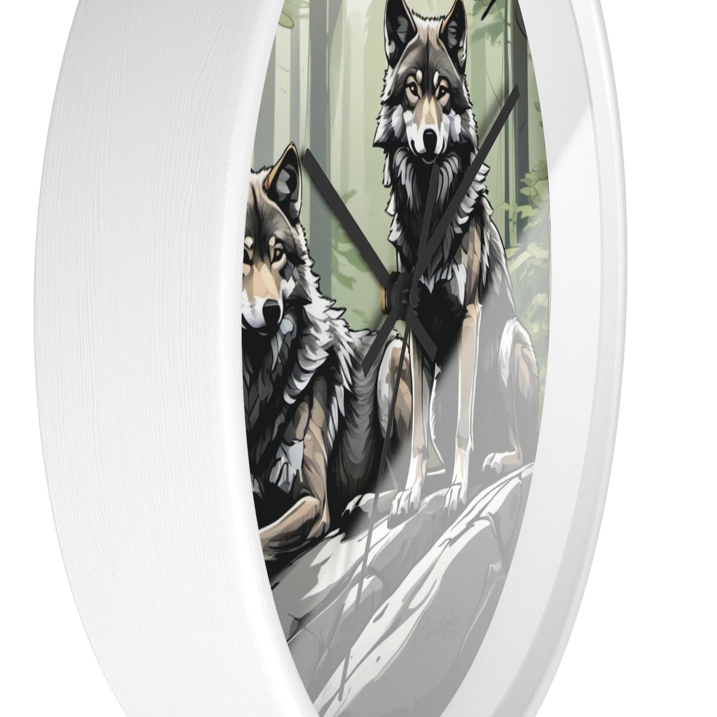 Wolf Pack Wall Clock, Nature Decor, Rustic Home Accent, Wildlife Gift, Forest Themed Clock, Animal Lover Decor