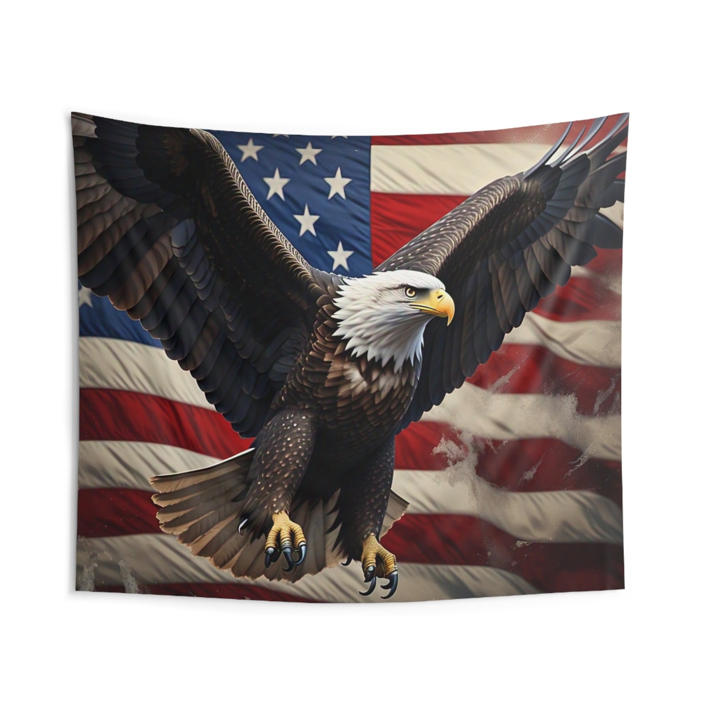 American Bald Eagle Wall Tapestry – Patriotic USA Flag Home Decor