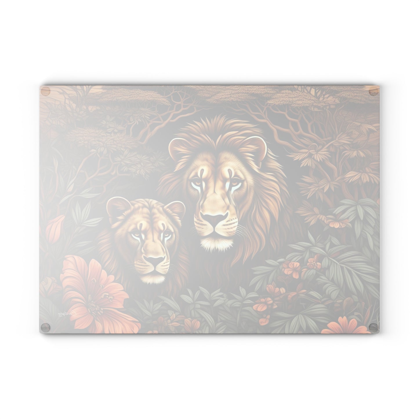 Wildlife-Themed Glass Cutting Board, Nature Lover Gift, Kitchen Decor, Animal Lover's Home Accents, Unique Housewarming Present