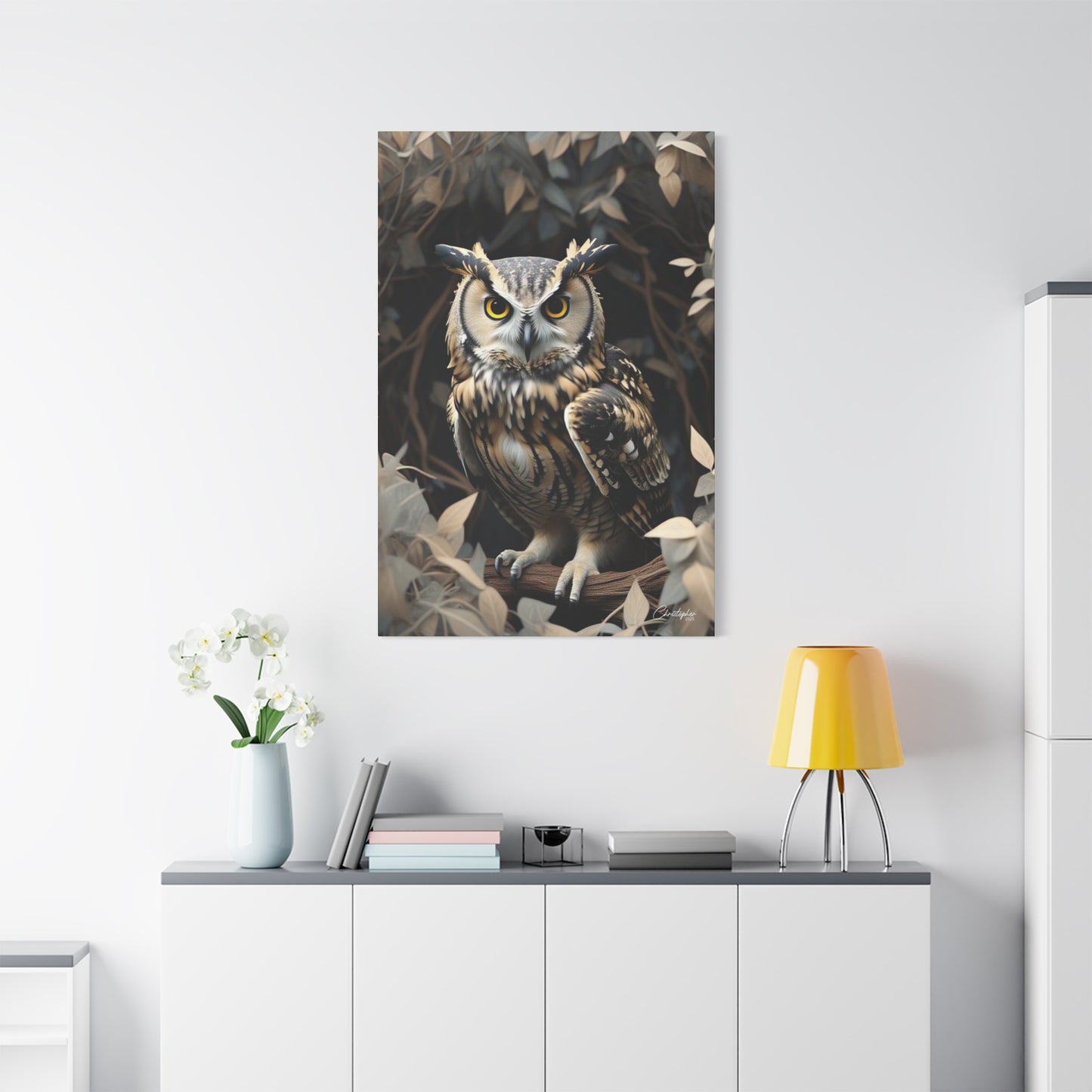 Realistic Owl Canvas Art - Nature Wall Decor for Home & Office