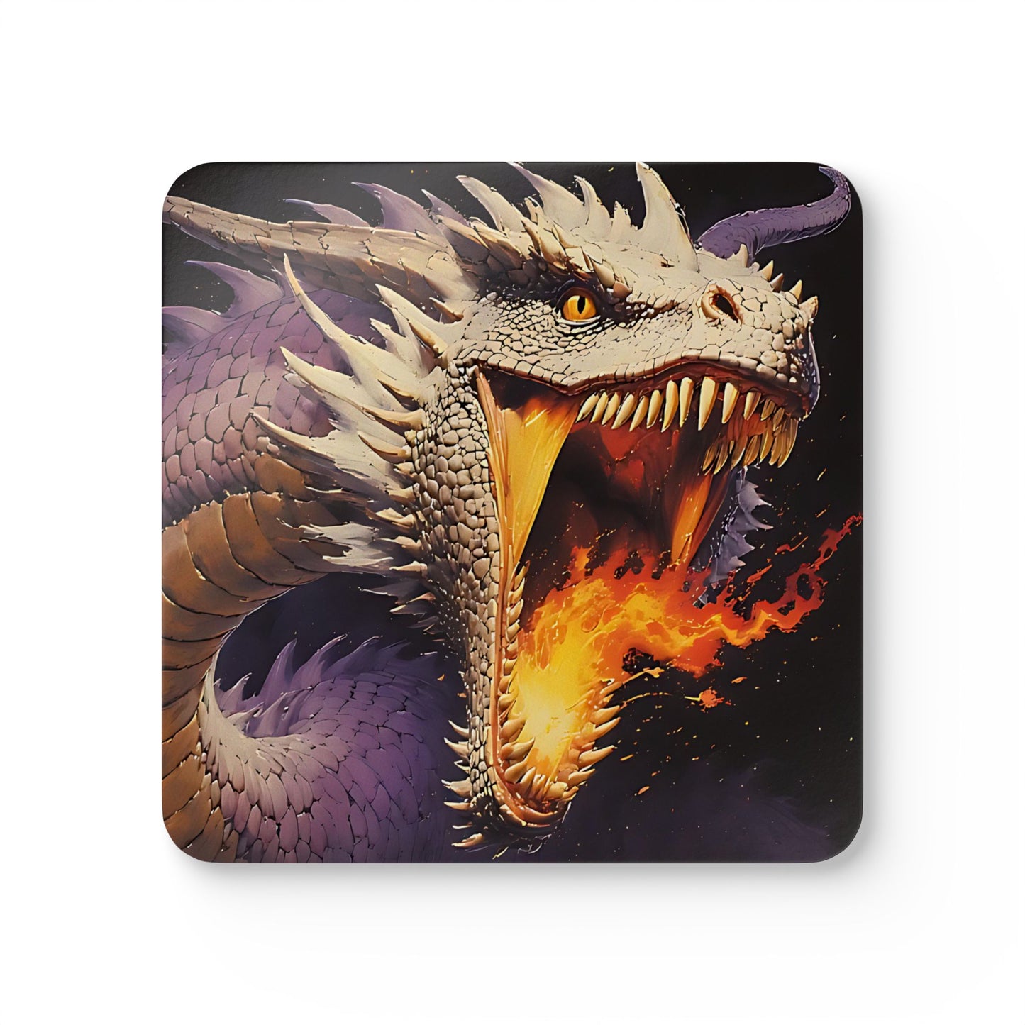 Dragon Fire Cork Coaster Set