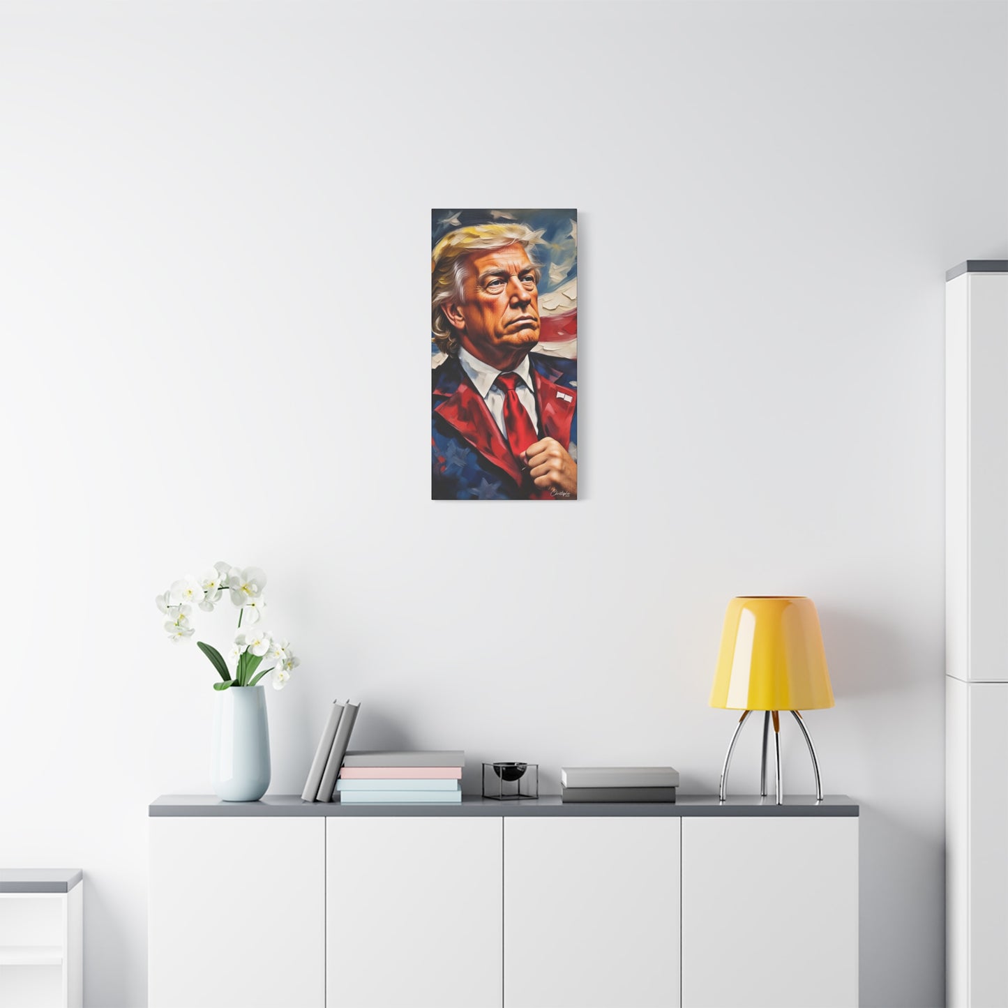 Patriotic Canvas Art, Stretched Wall Decor, Home Office, Gifts for Republicans, Political Enthusiasts, Americana Artwork