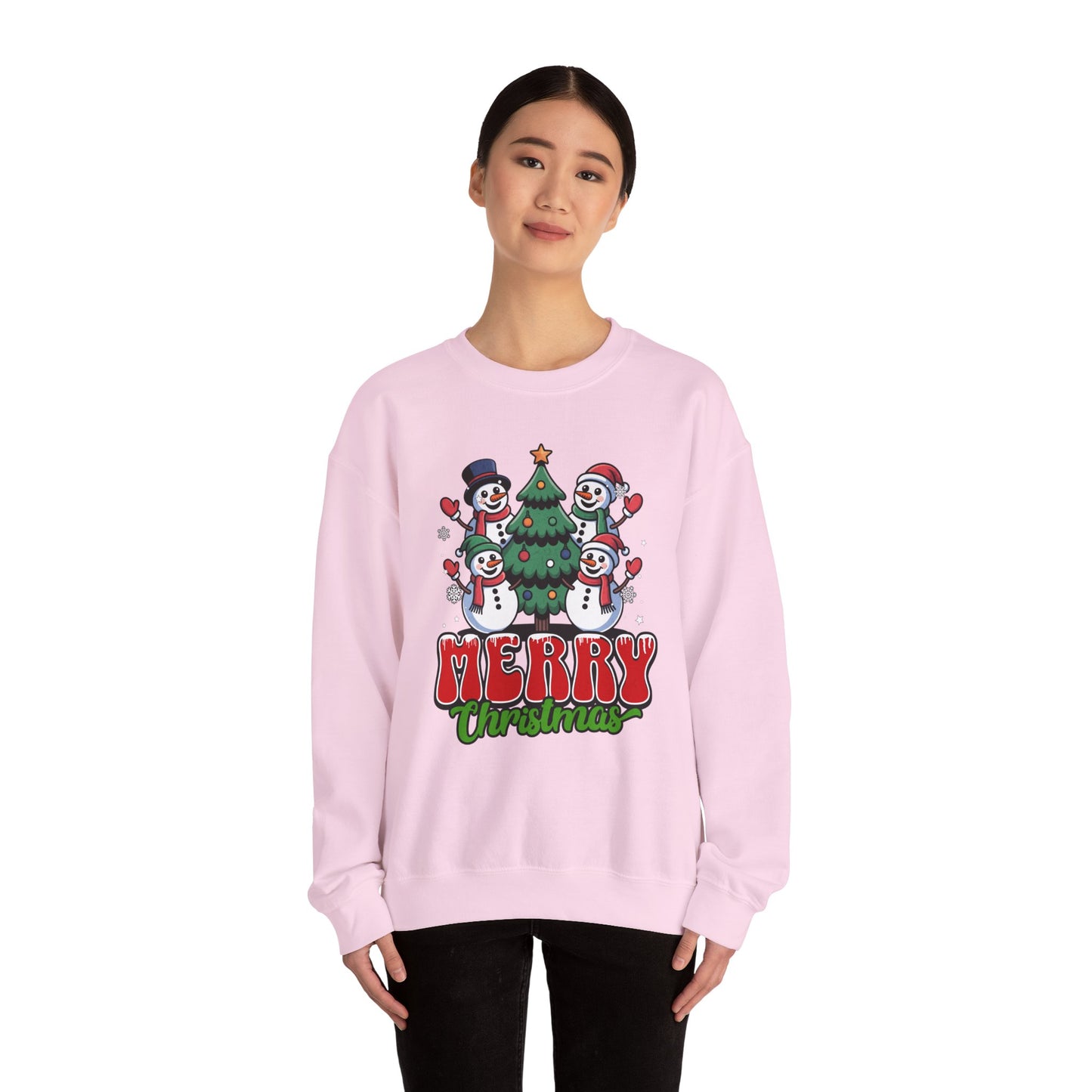 Merry Christmas Snowman Crewneck Sweatshirt