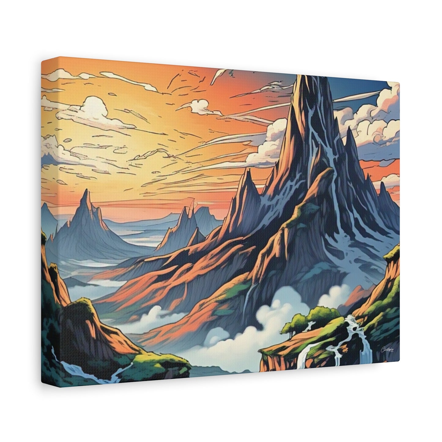 Stretched Canvas Art Print, Mountain Sunrise Landscape Decor, Wall Art for Home, Gift for Nature Lovers, Perfect for Living Room, [...]