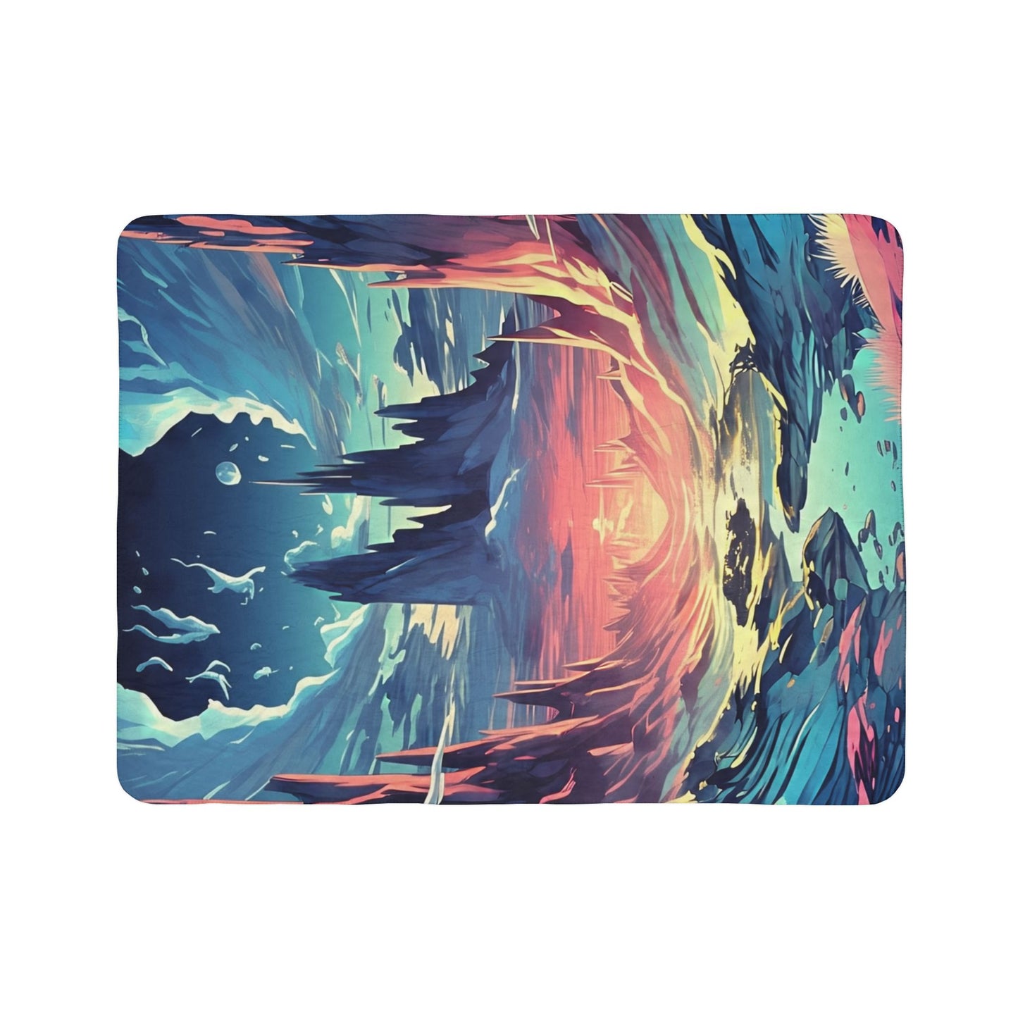 Cosmic Fleece Sherpa Blanket - Cozy Space Blanket for Starry Nights, Perfect for Gifts, Home Decor, and Adventure Lovers