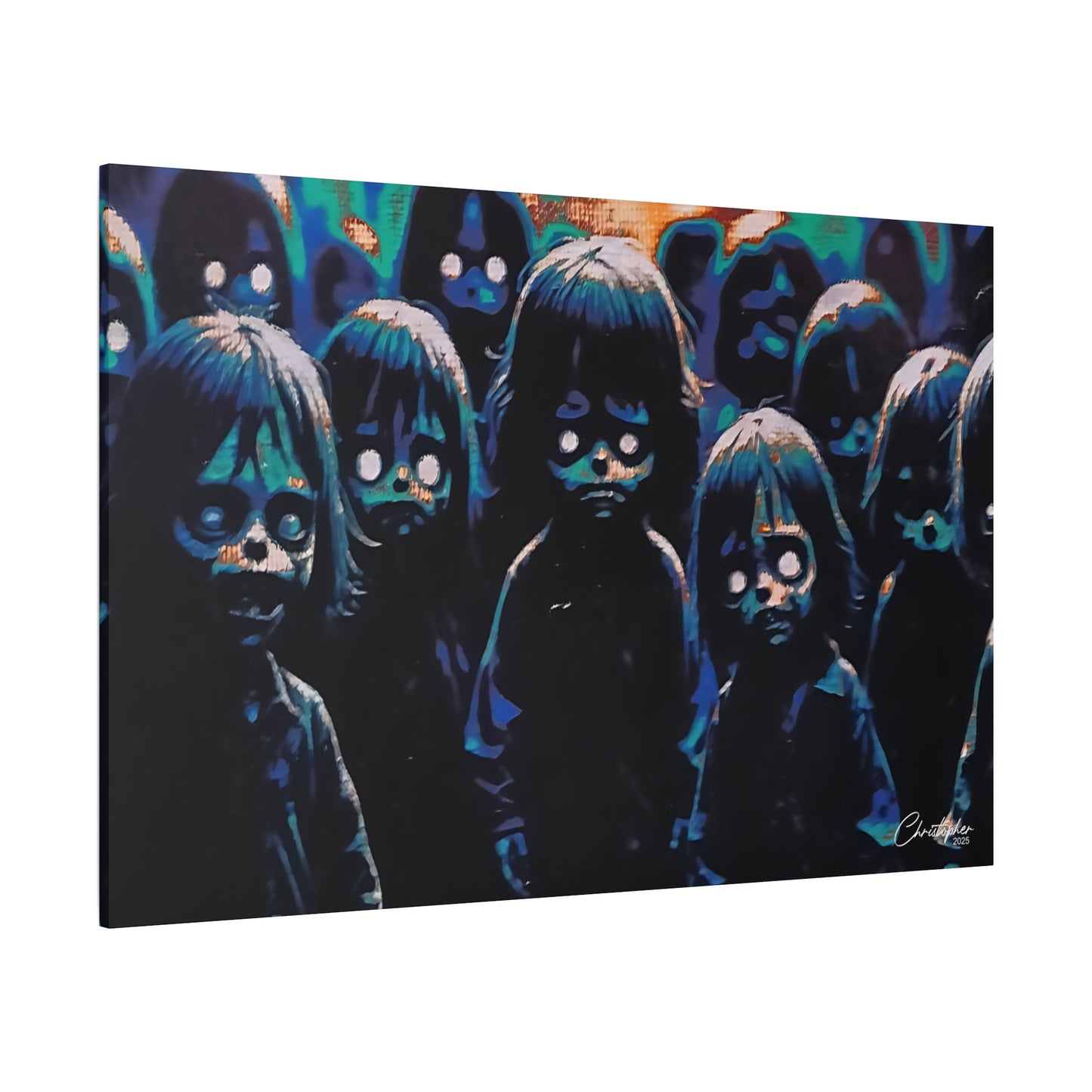 Original Laser Engraved Art, Full Wrapped Edges, Matte Canvas, Stretched, 1.25"