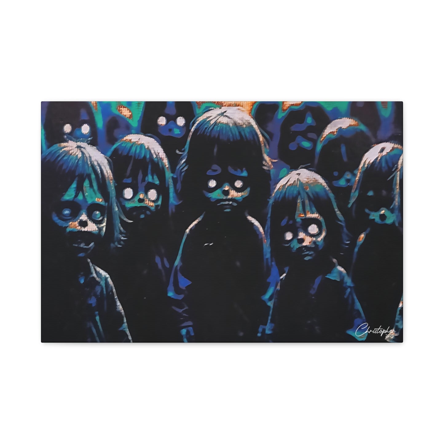 Original Laser Engraved Art, Full Wrapped Edges, Matte Canvas, Stretched, 1.25"