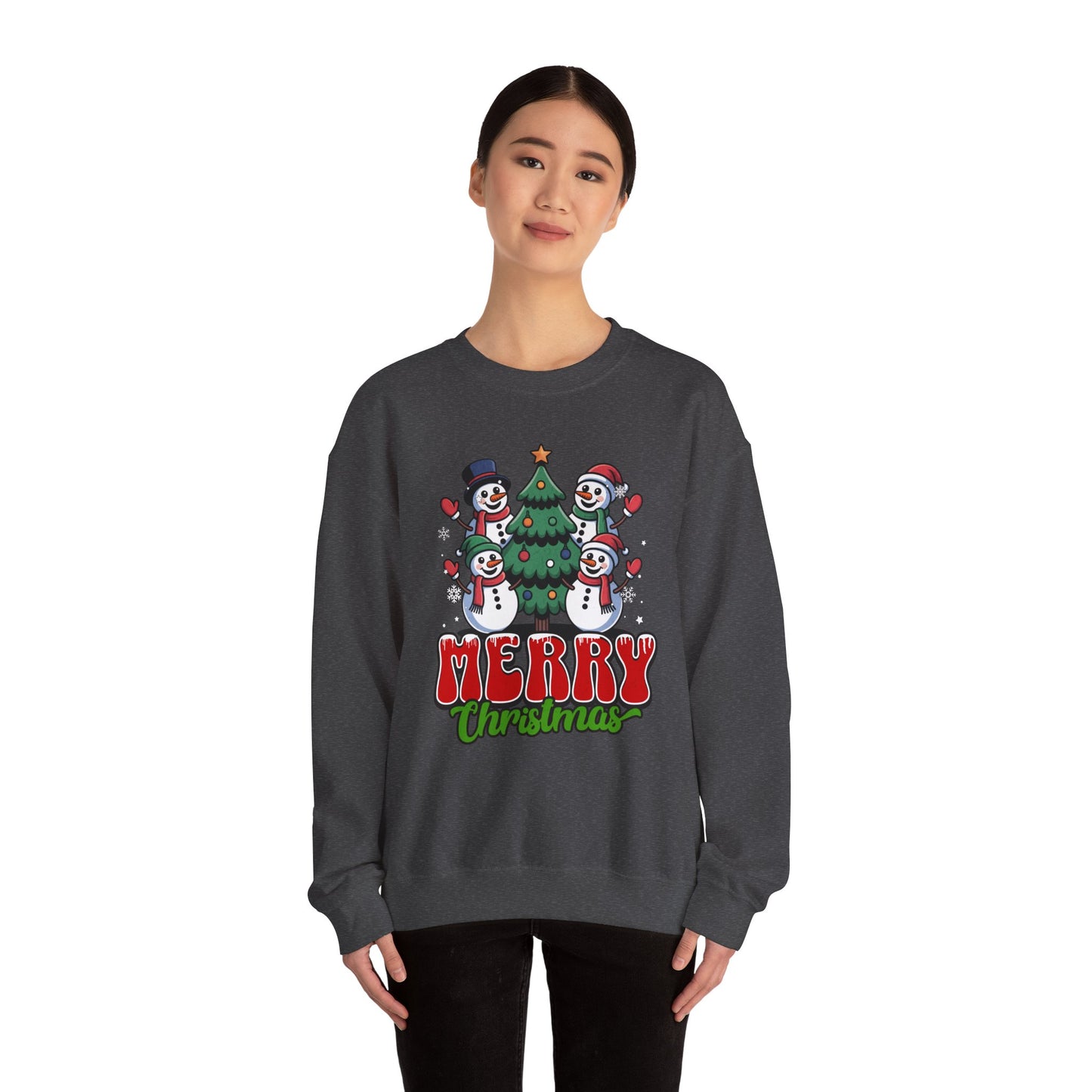 Merry Christmas Snowman Crewneck Sweatshirt